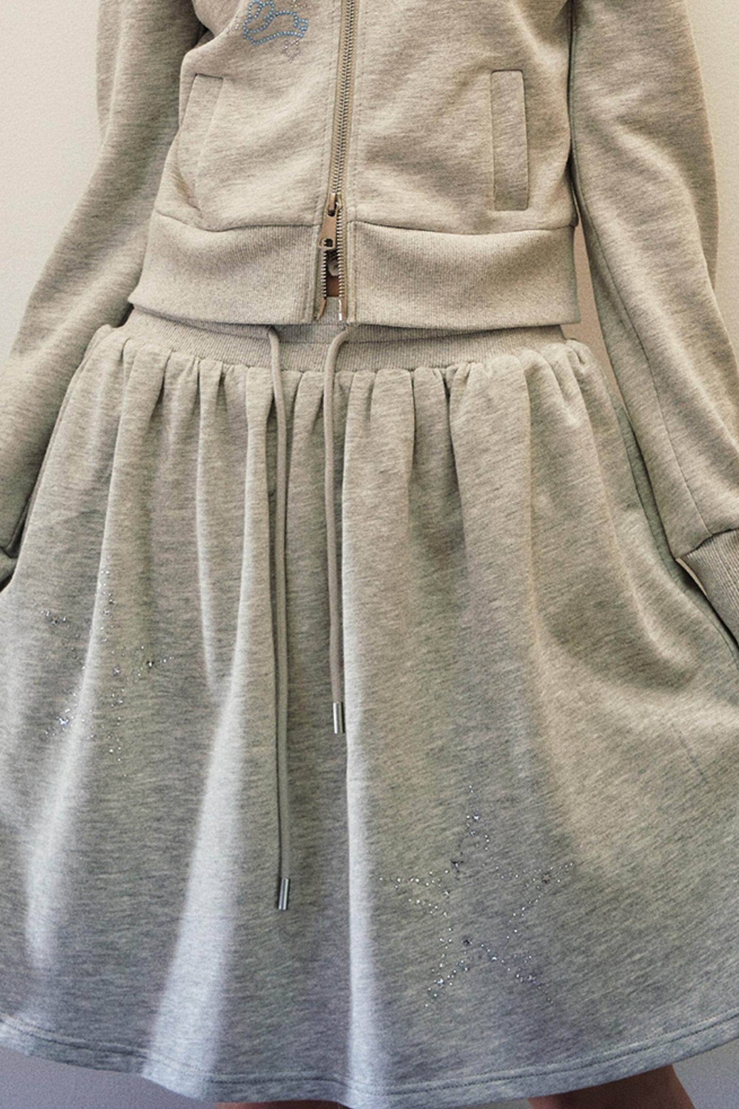 Chic Two-Piece Hoodie & Skirt Set-Up