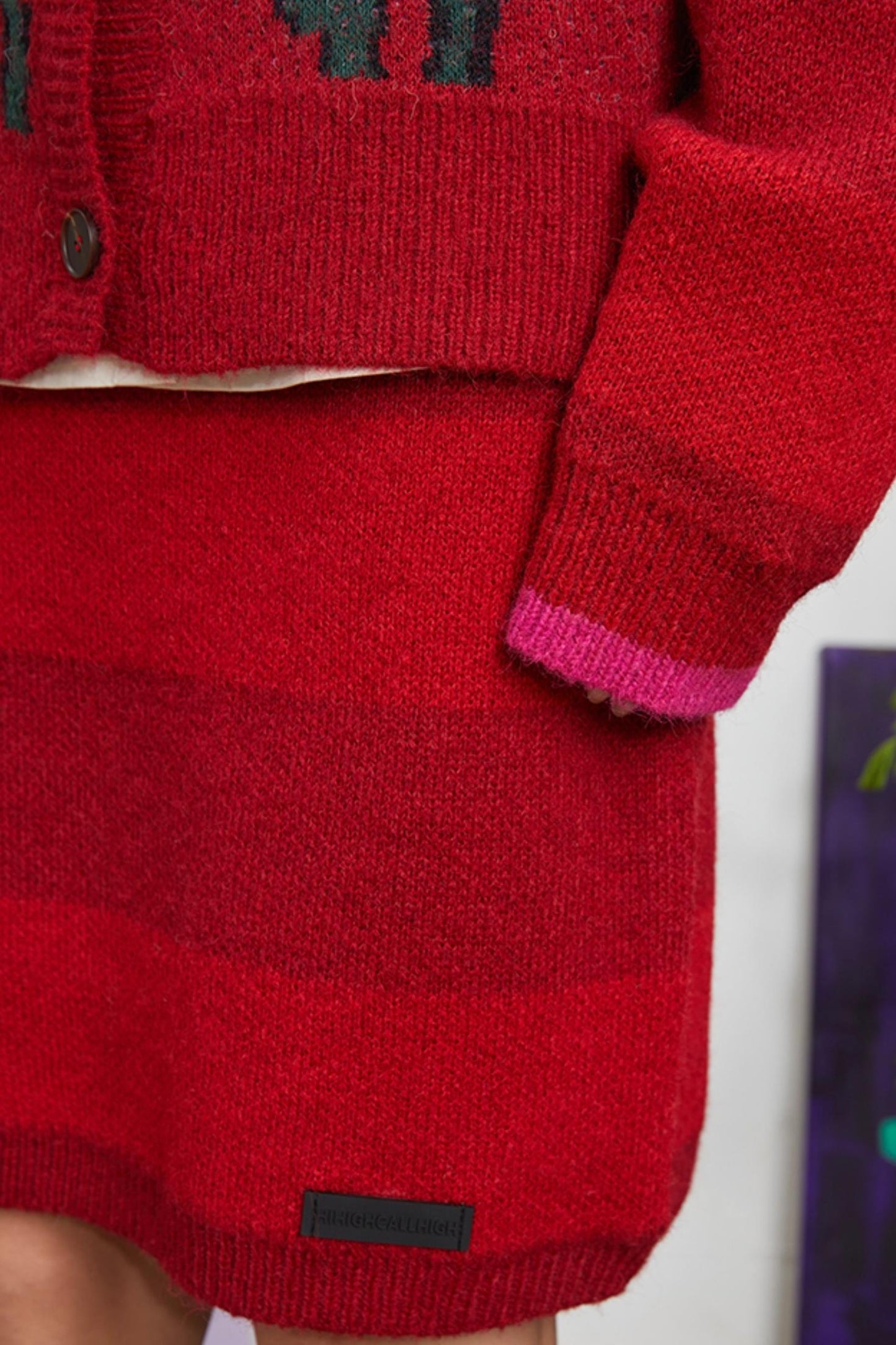 Color Block Knit Top Set-Up