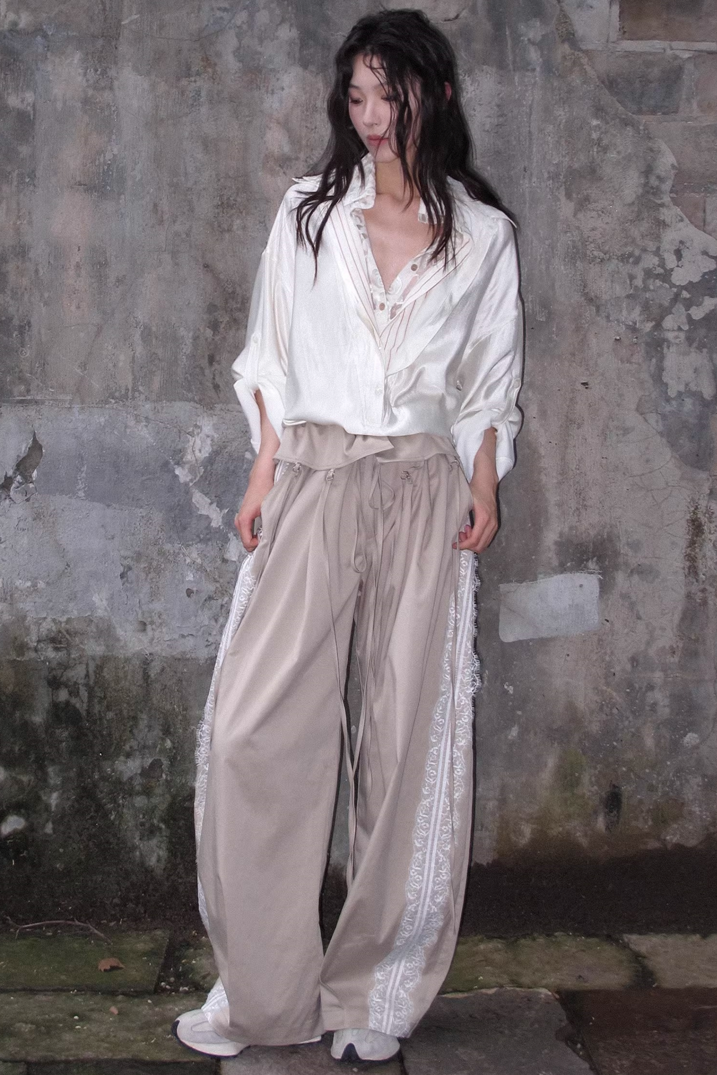 Tencel Lace Floral Pants