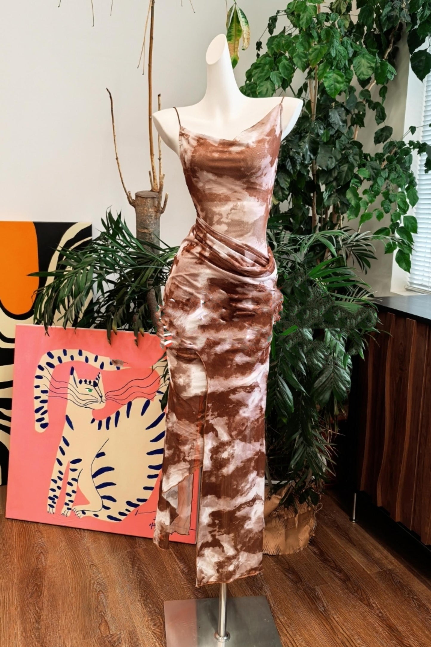 Colorblock Bodycon Camisole Dress