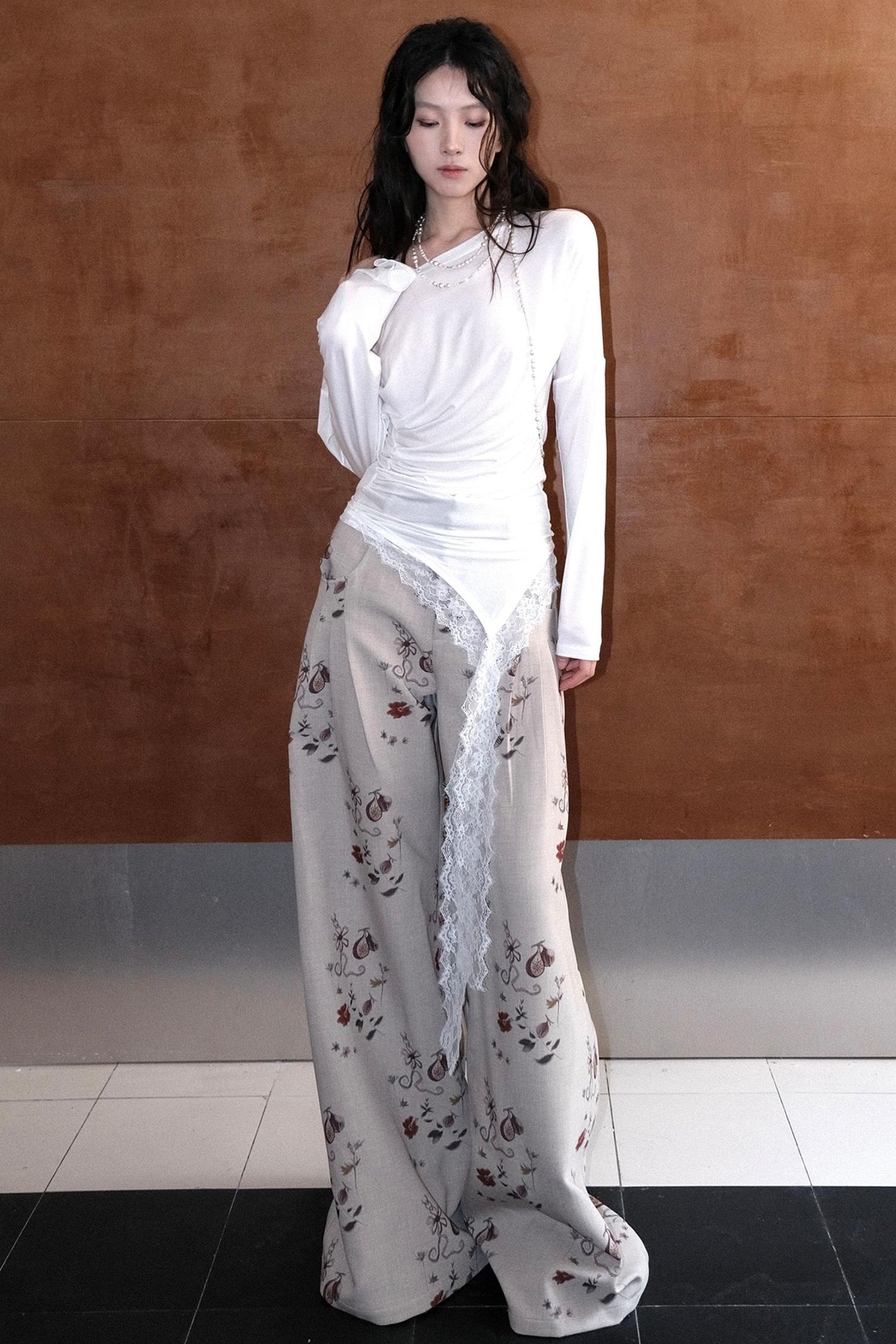 Artistic Flow Wide-Leg Pants
