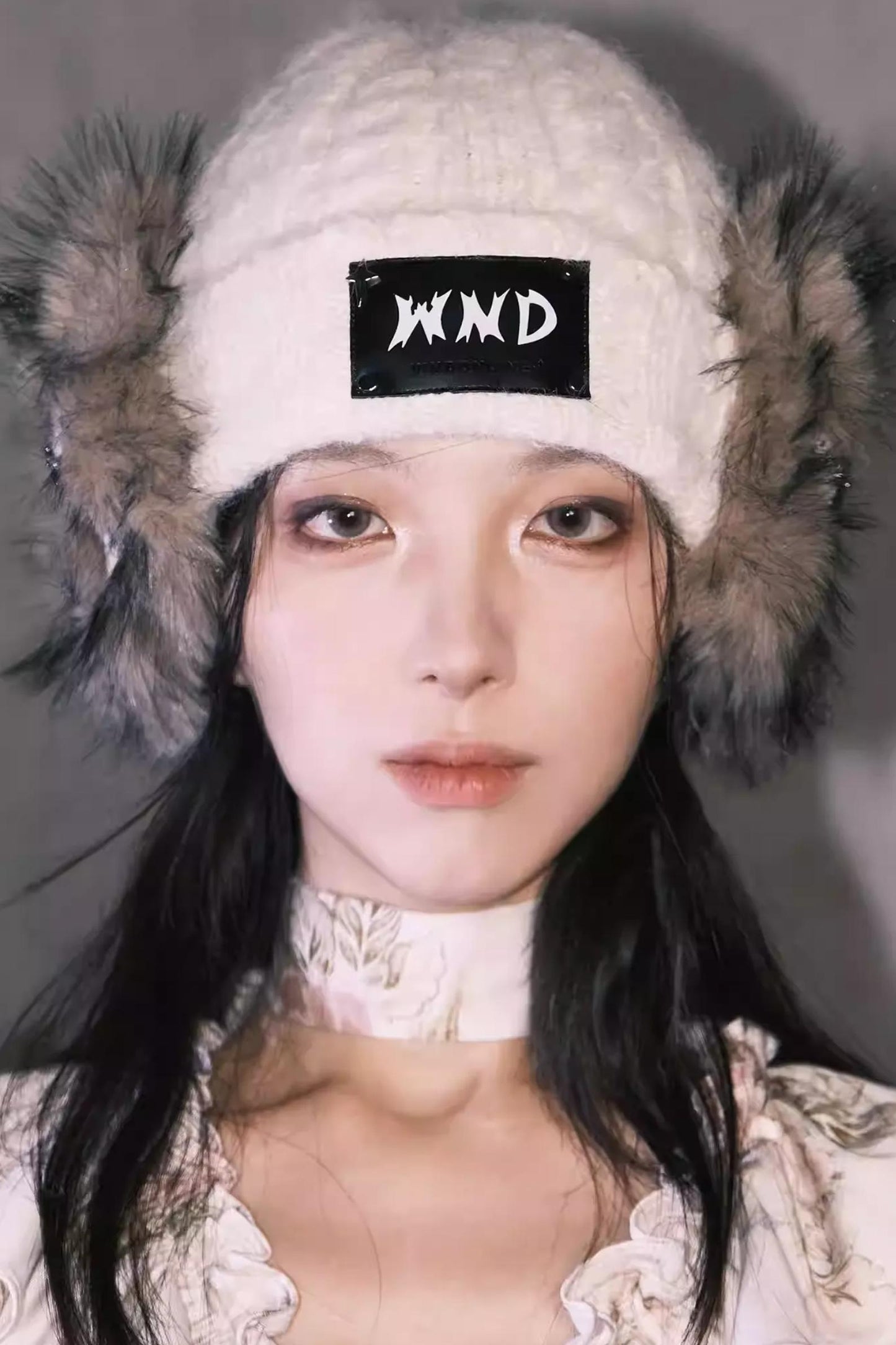 Horsehair Rivet Knit Wool Hat