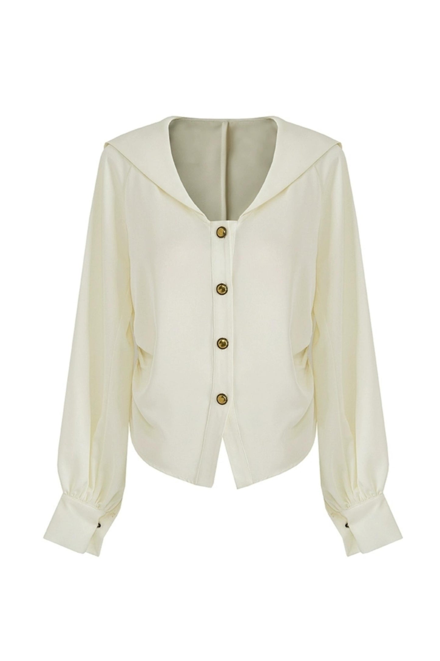 Premium Satin Metallknopfhemd