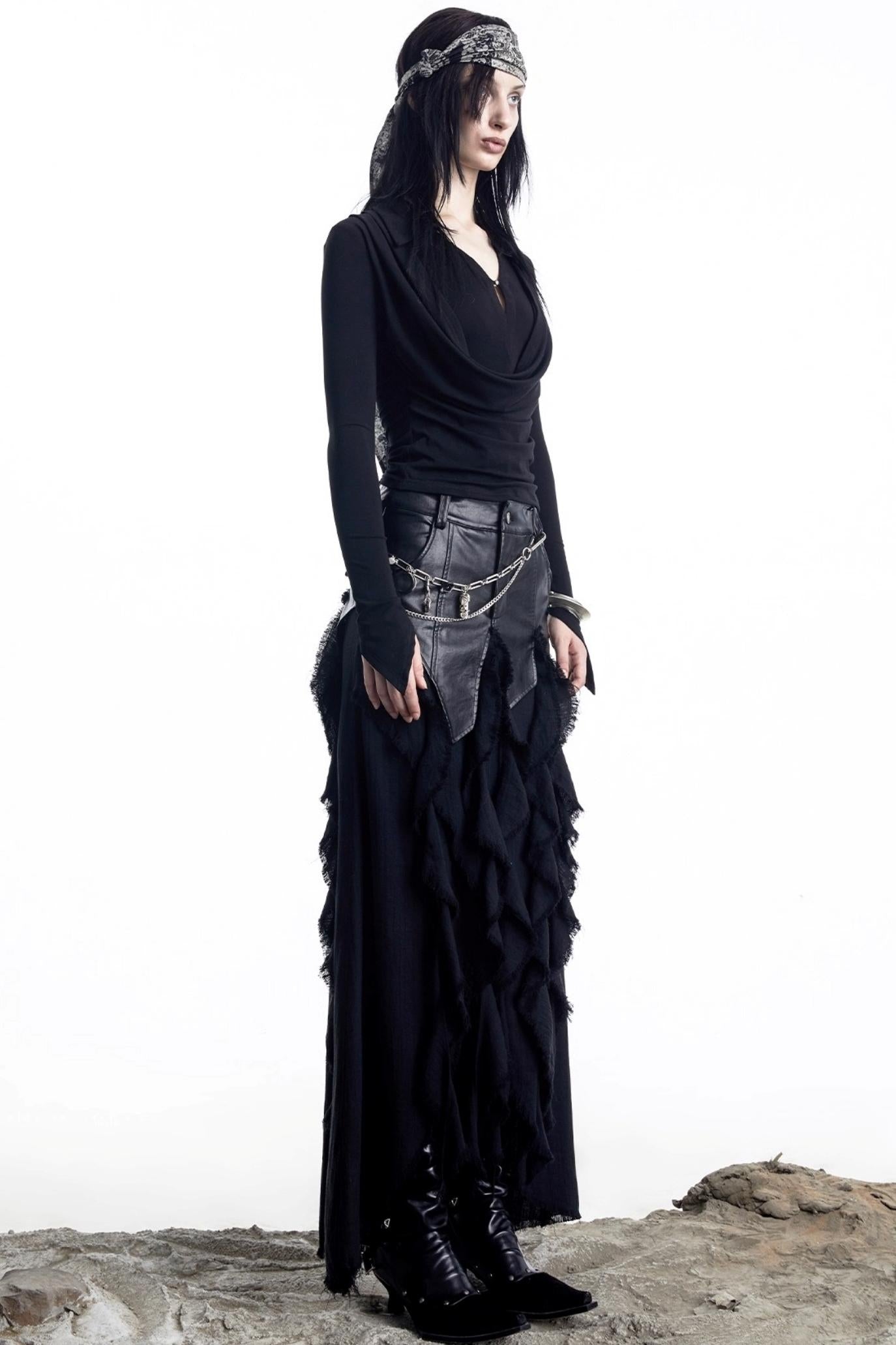 Lyocell Swing Collar T-Shirt