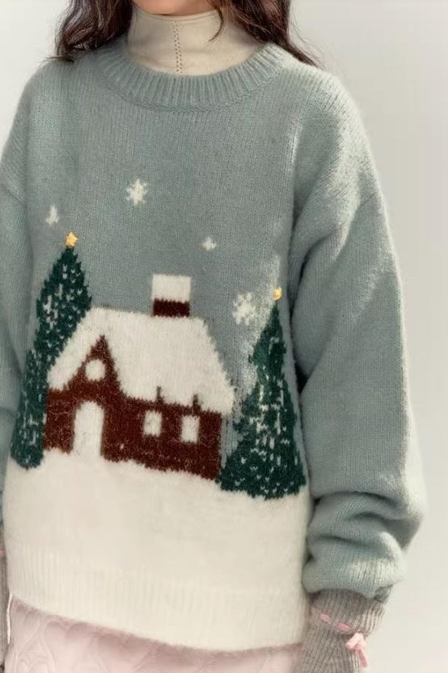 Snow Knit Crew Neck Sweater