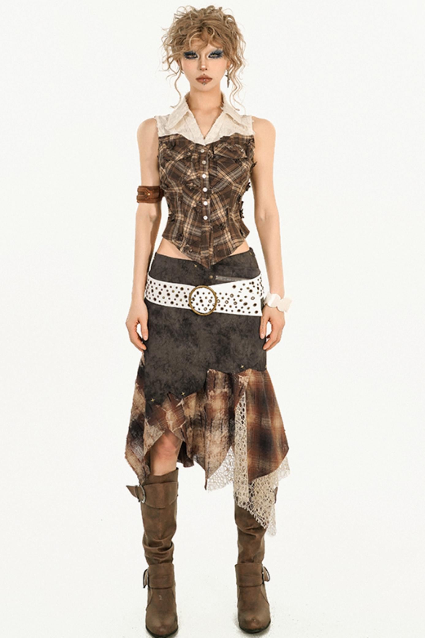 Lace Sleeveless Blouse