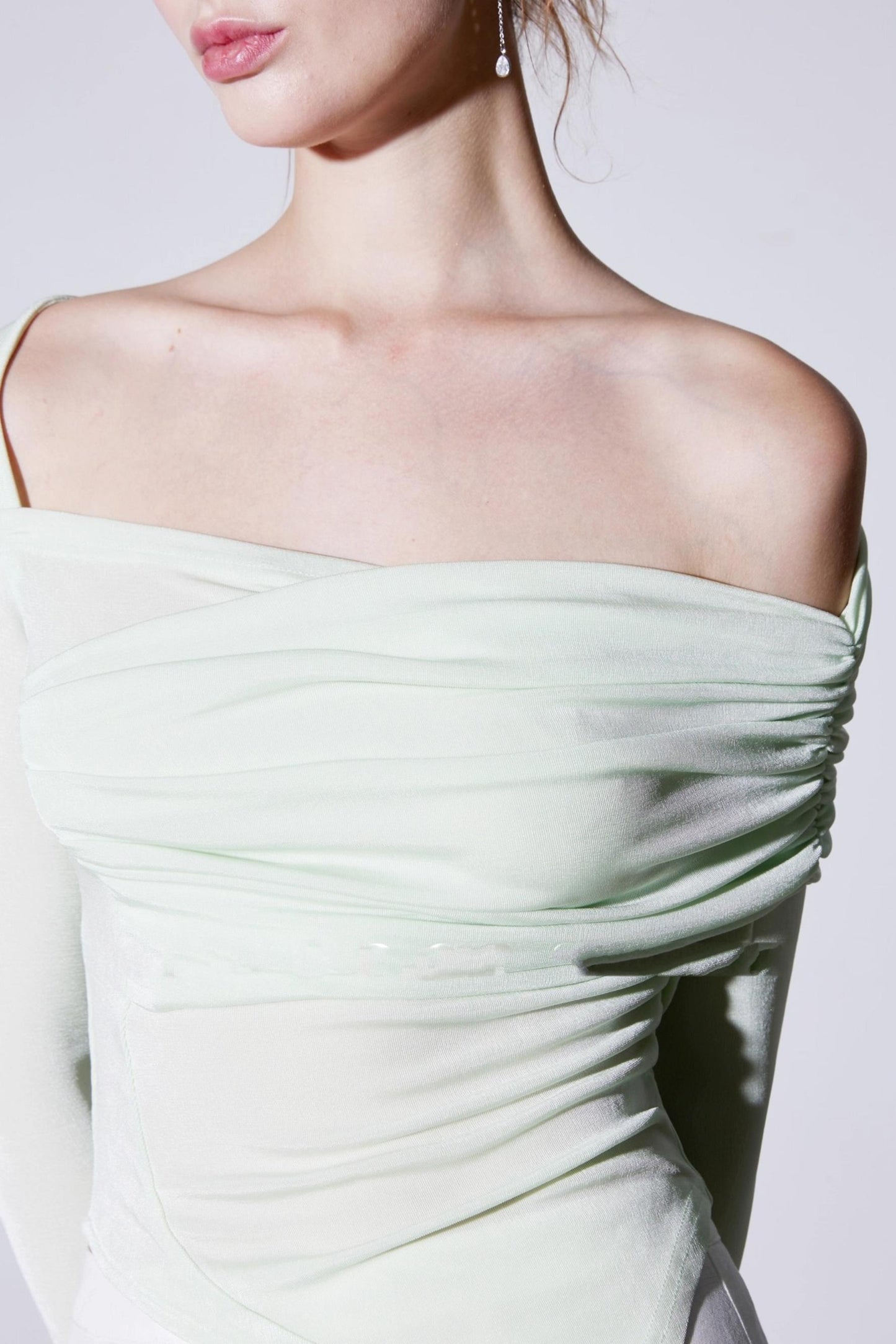 Luxury Silky Deconstructed Pleated T-shirt