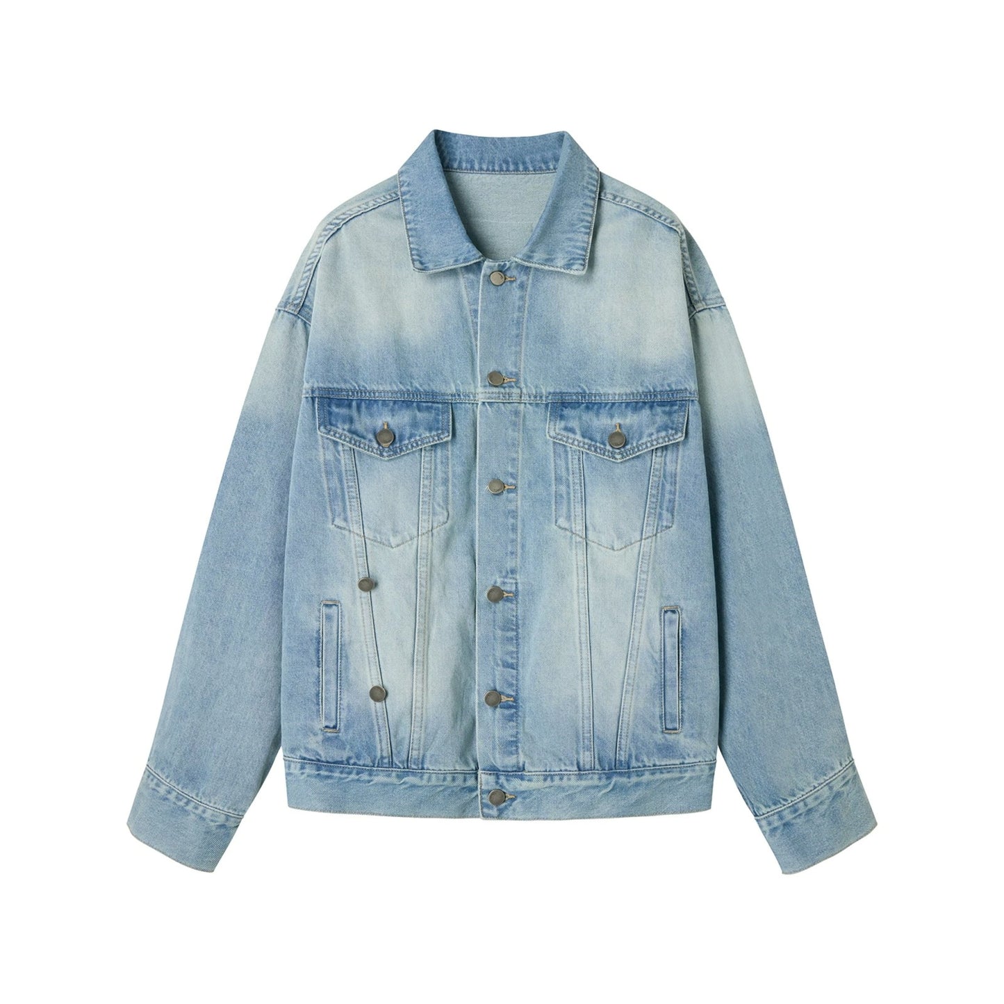 Vintage Blue Faux Suede Jacket