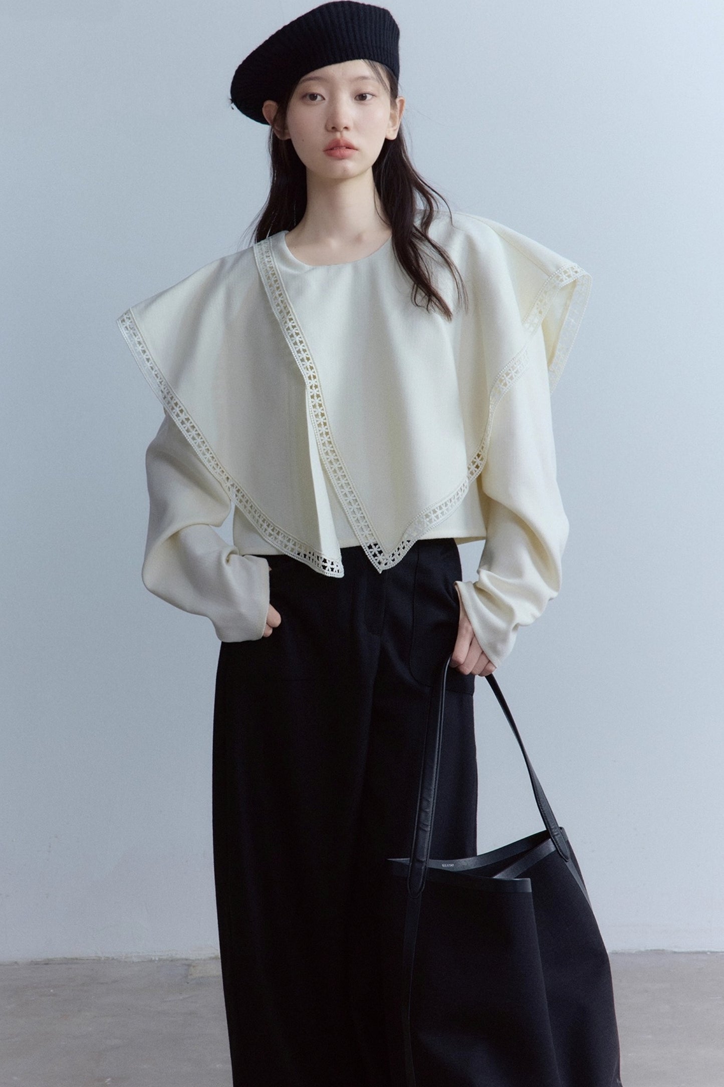 French Wool Fishbone Pants