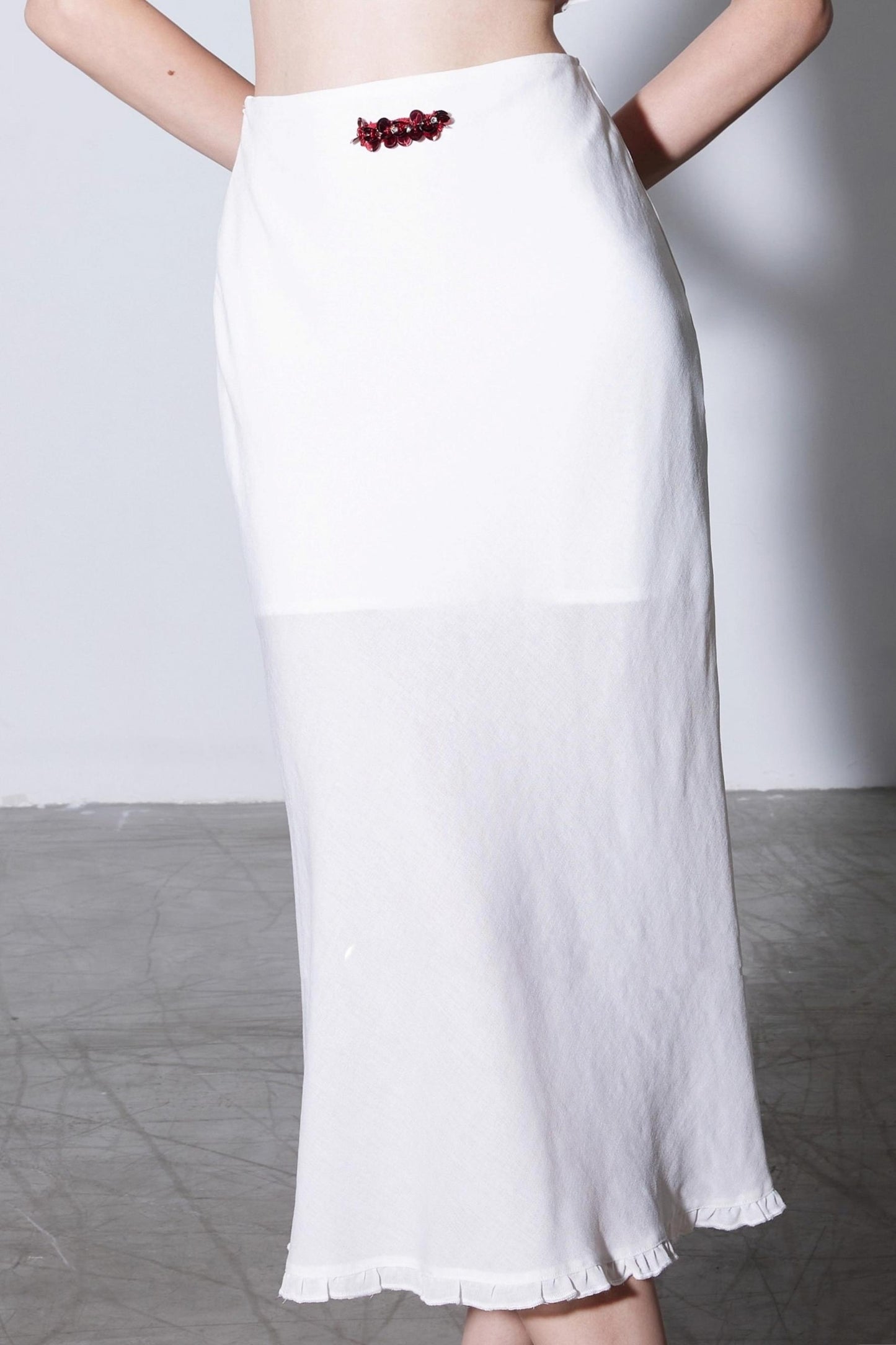 Moonlight White Vest Skirt Set-Up