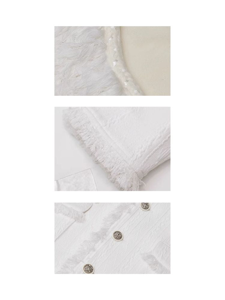 Verdrehte Blume Petit Chiffon Kurze Jacke