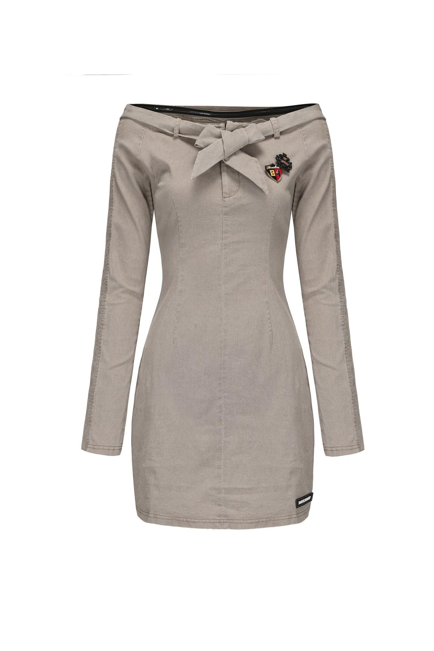 Elegantes Kleid mit langem Arm und Schleifen-Detail