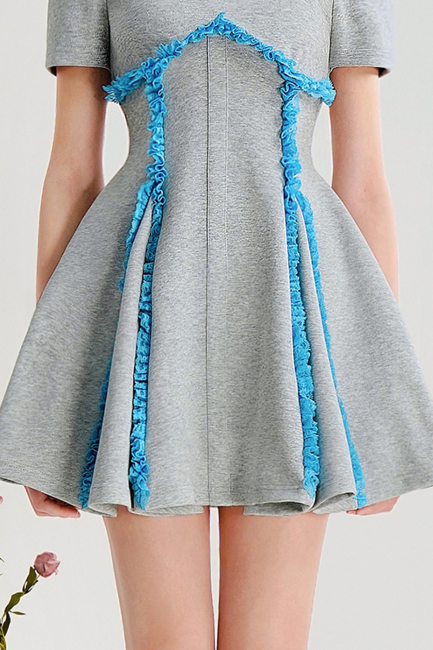 Peachy Heart A-Line Knit Dress