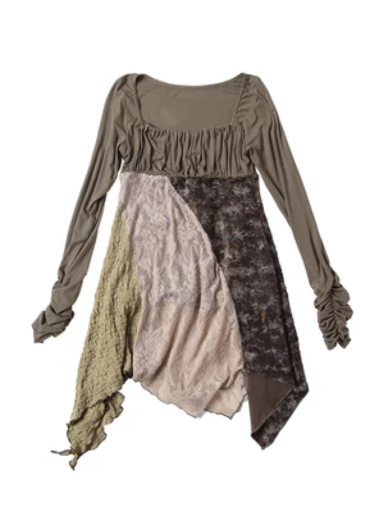 Subkultur Ballett Stil Patchwork Oberteil