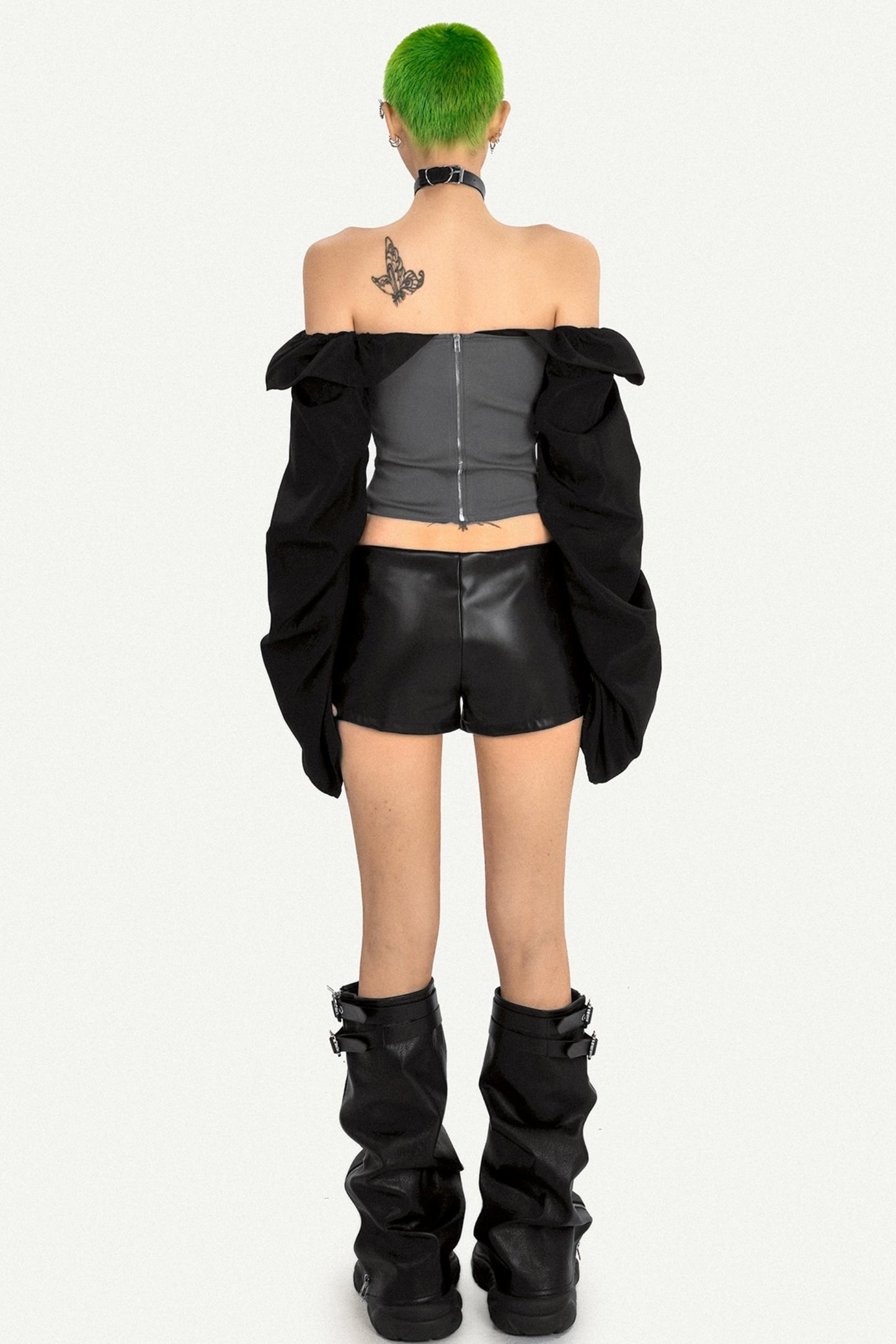 One-Shoulder Long Sleeve Punk Shirt