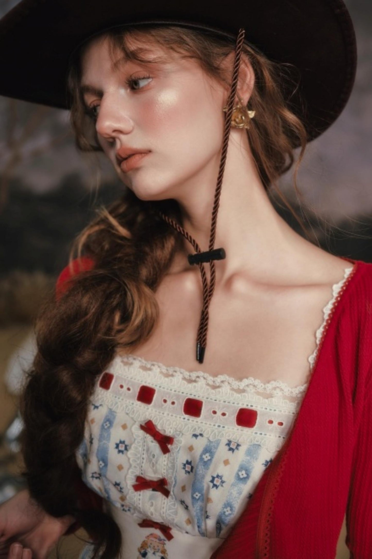 Pastoral Striped Dress Set-Up