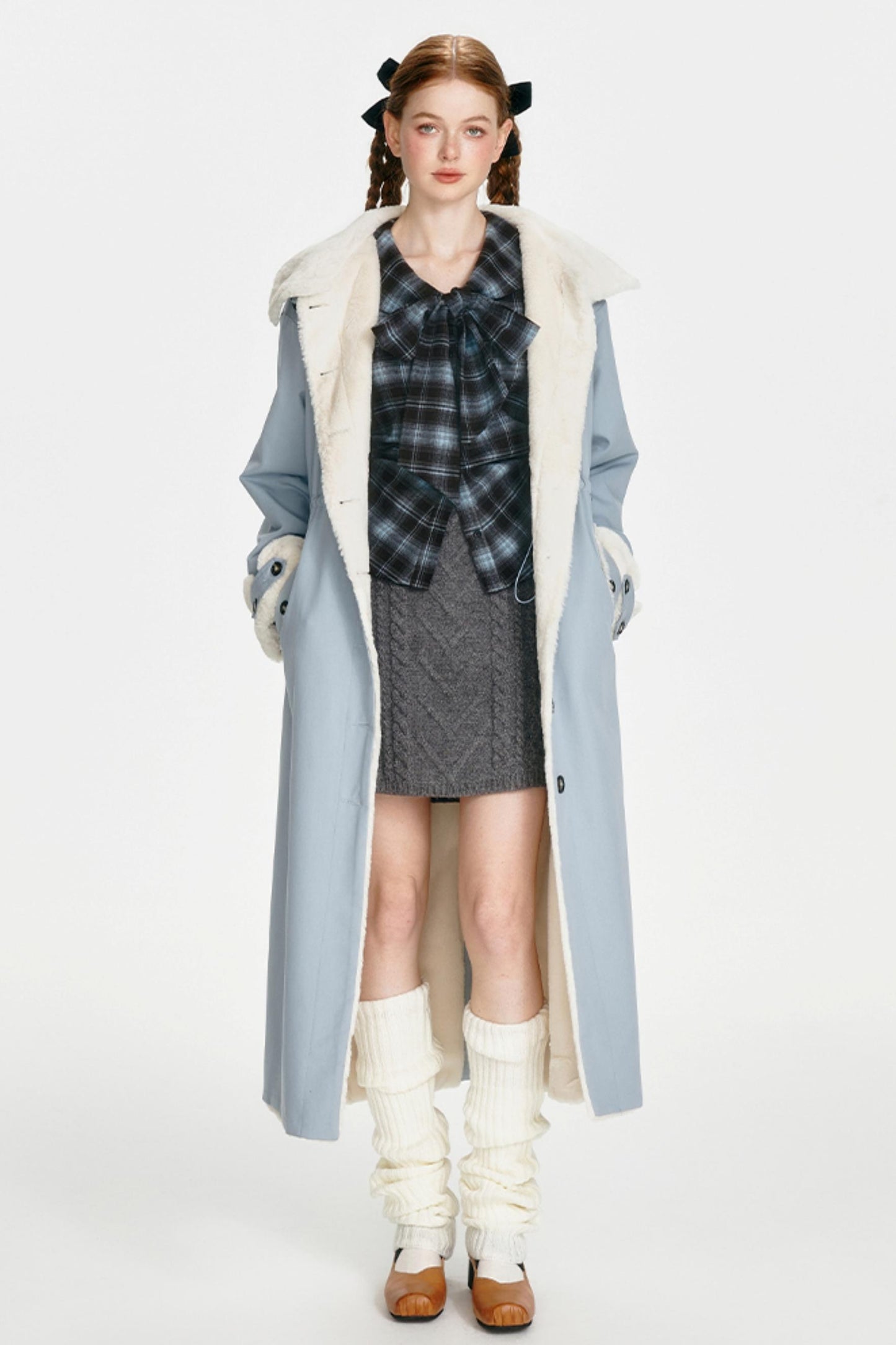 Navy Collar Collegiate Plaid Shirt