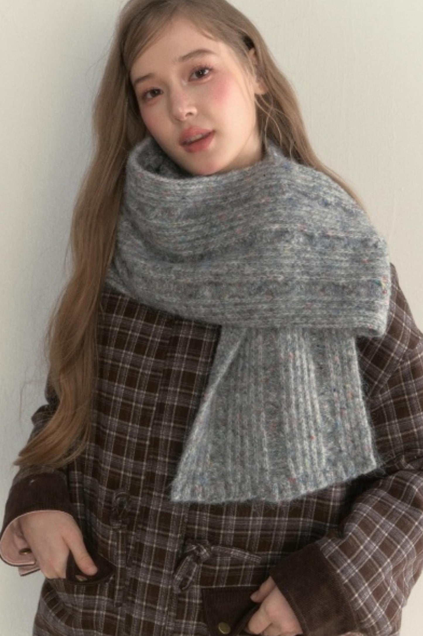 Vintage Wool Dot Scarf