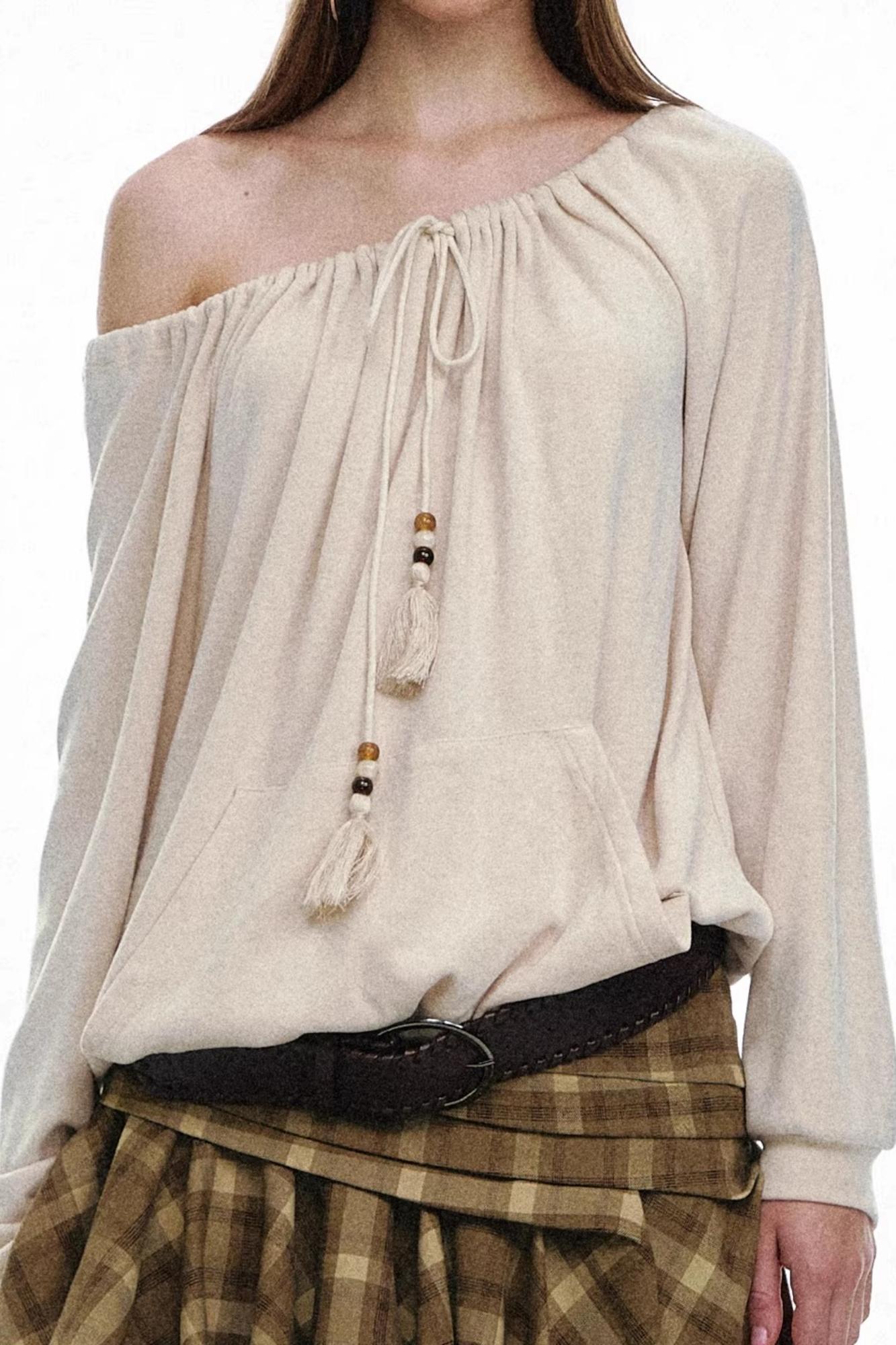 Bohemian One-Shoulder Top