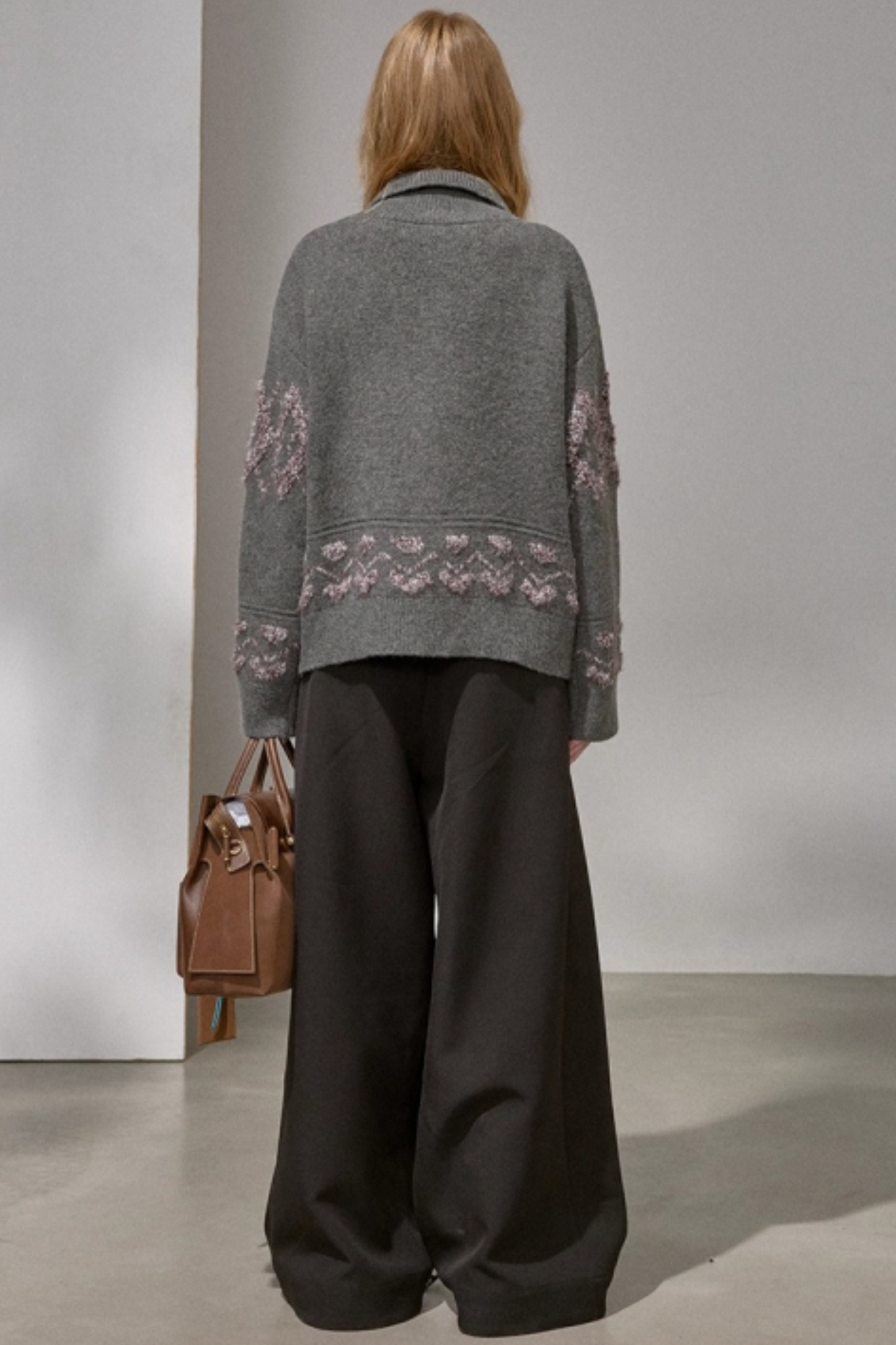 Diamond Pattern Knitted Cardigan Jacket