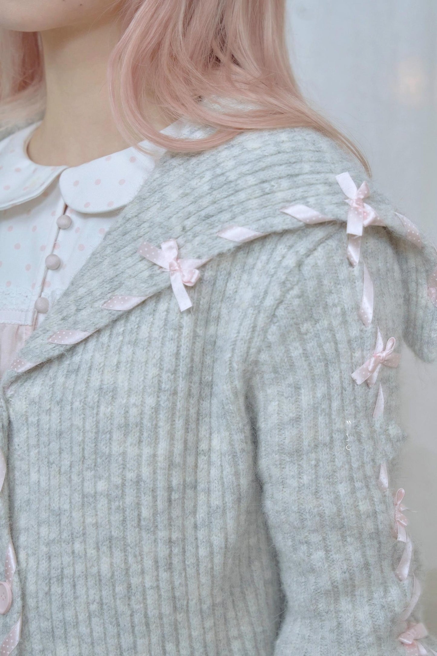 Light Gray Knit Cardigan