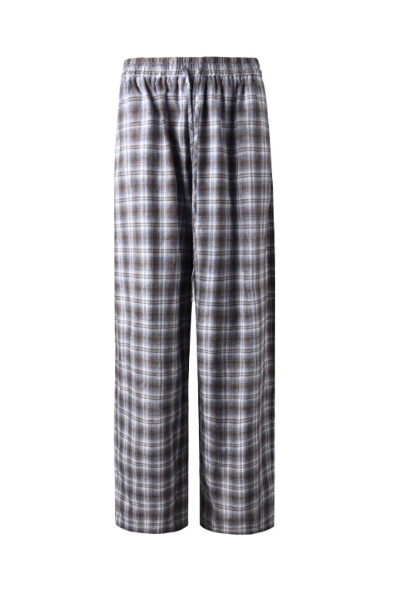 Plaid Color-Blocked Winter Pants
