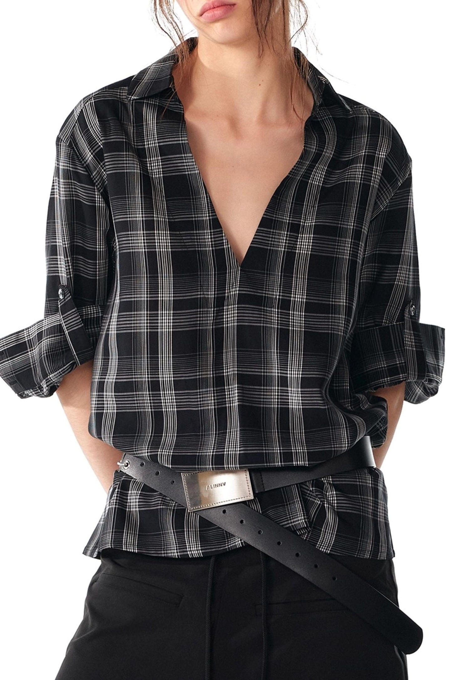 Plaid Collar Shirt