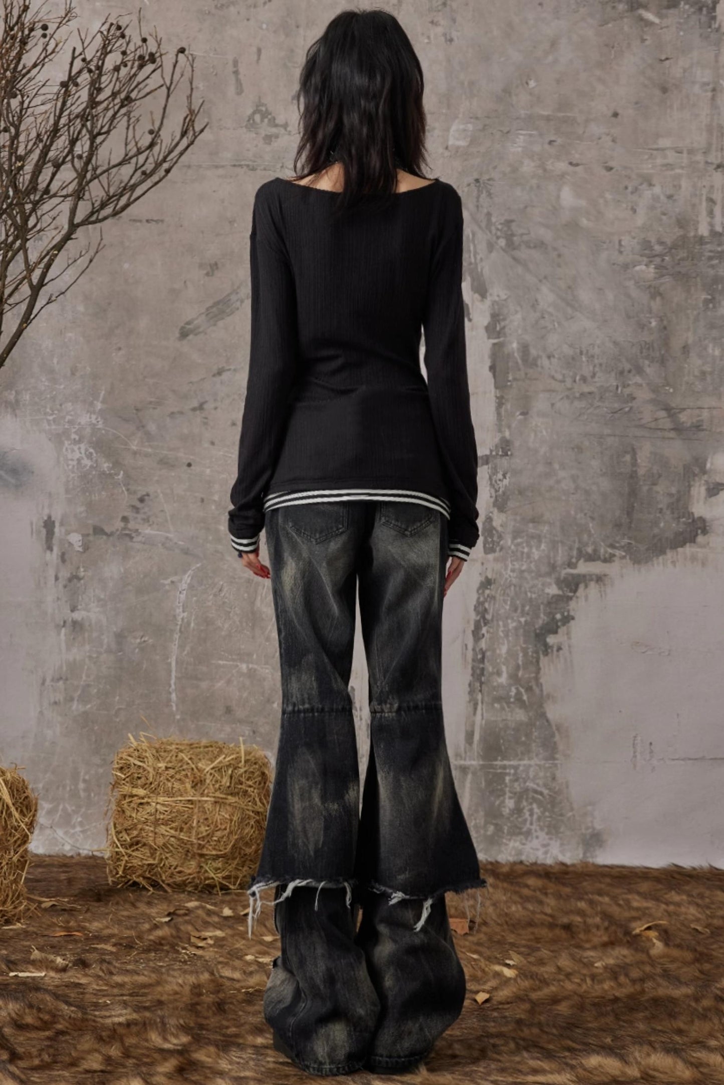 Vintage Punk Bootcut Jeans