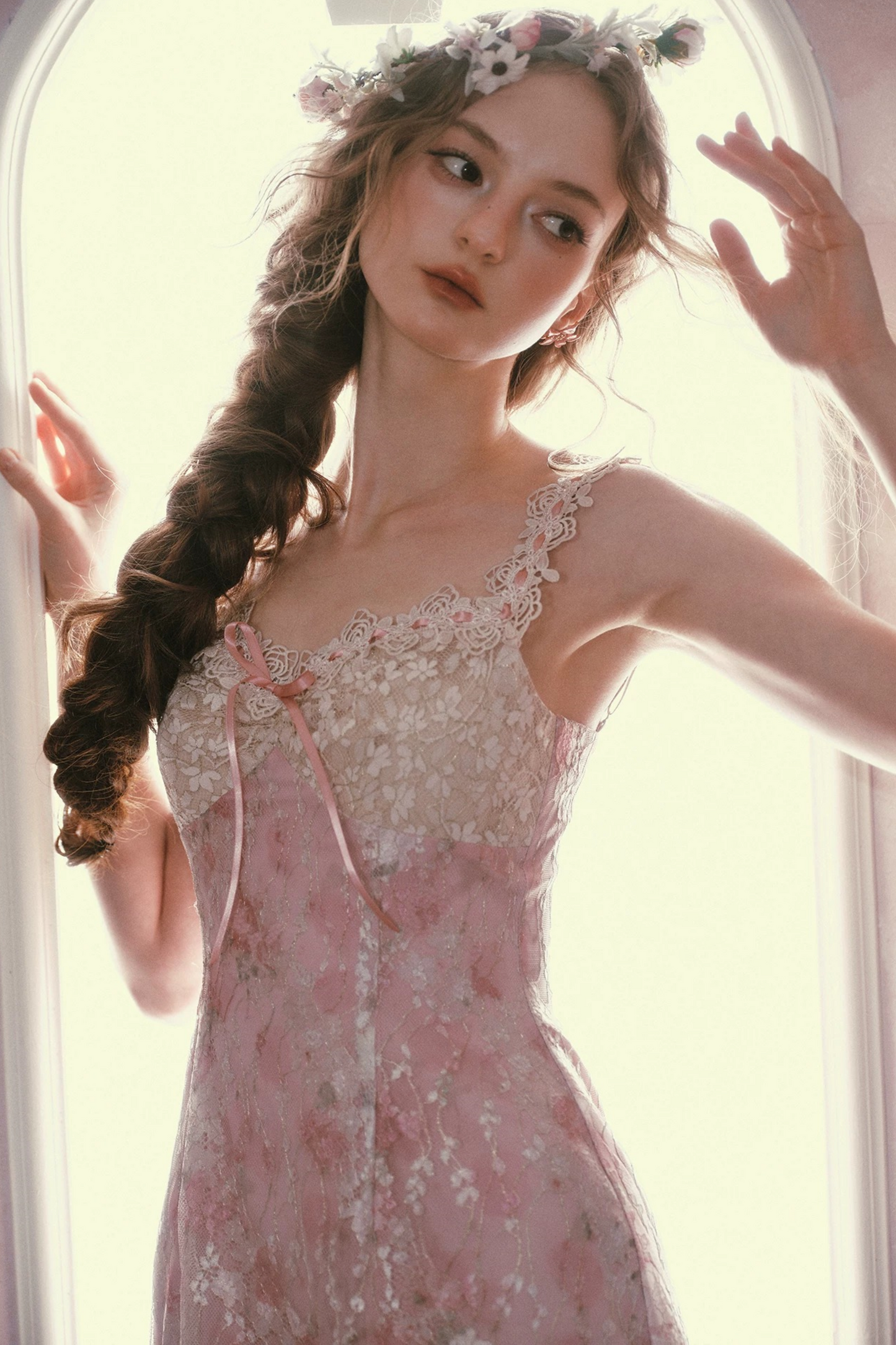 Rococo Floral Lace Mermaid Dress