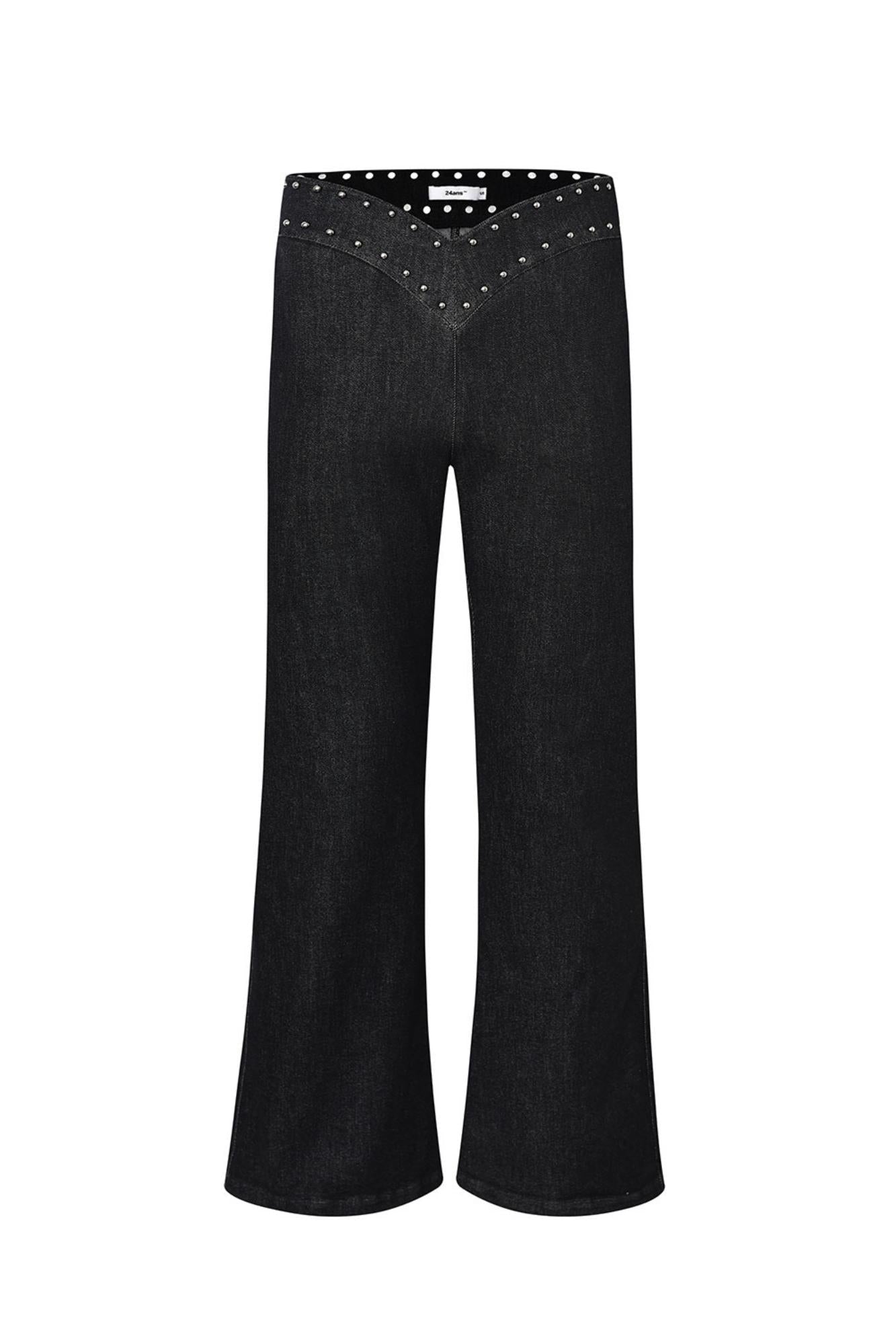 Micro Studded Leopard Print Jeans