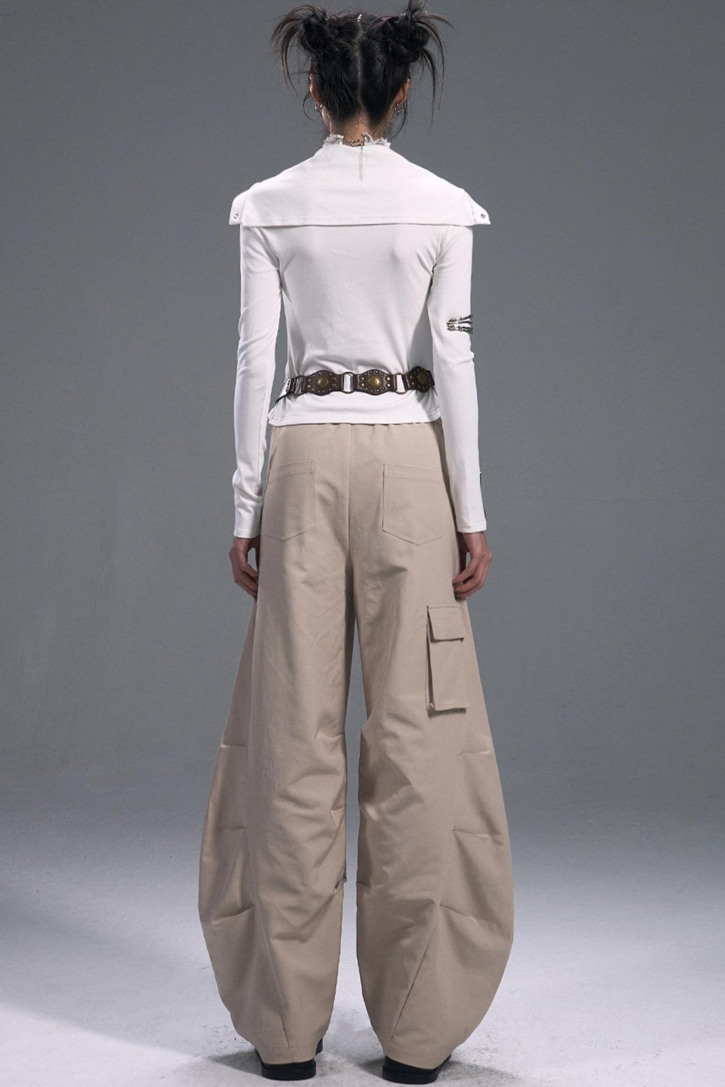 Vintage Lace-Up Cargo Pants