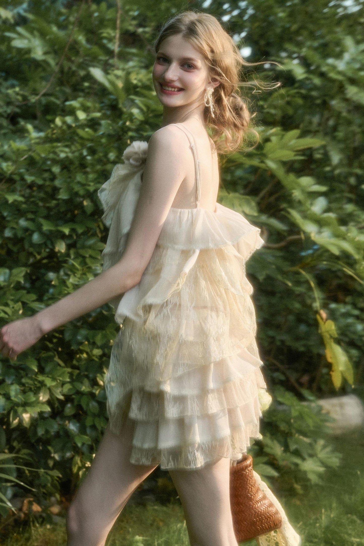 Soft Lace Top With Skirt Set-Up