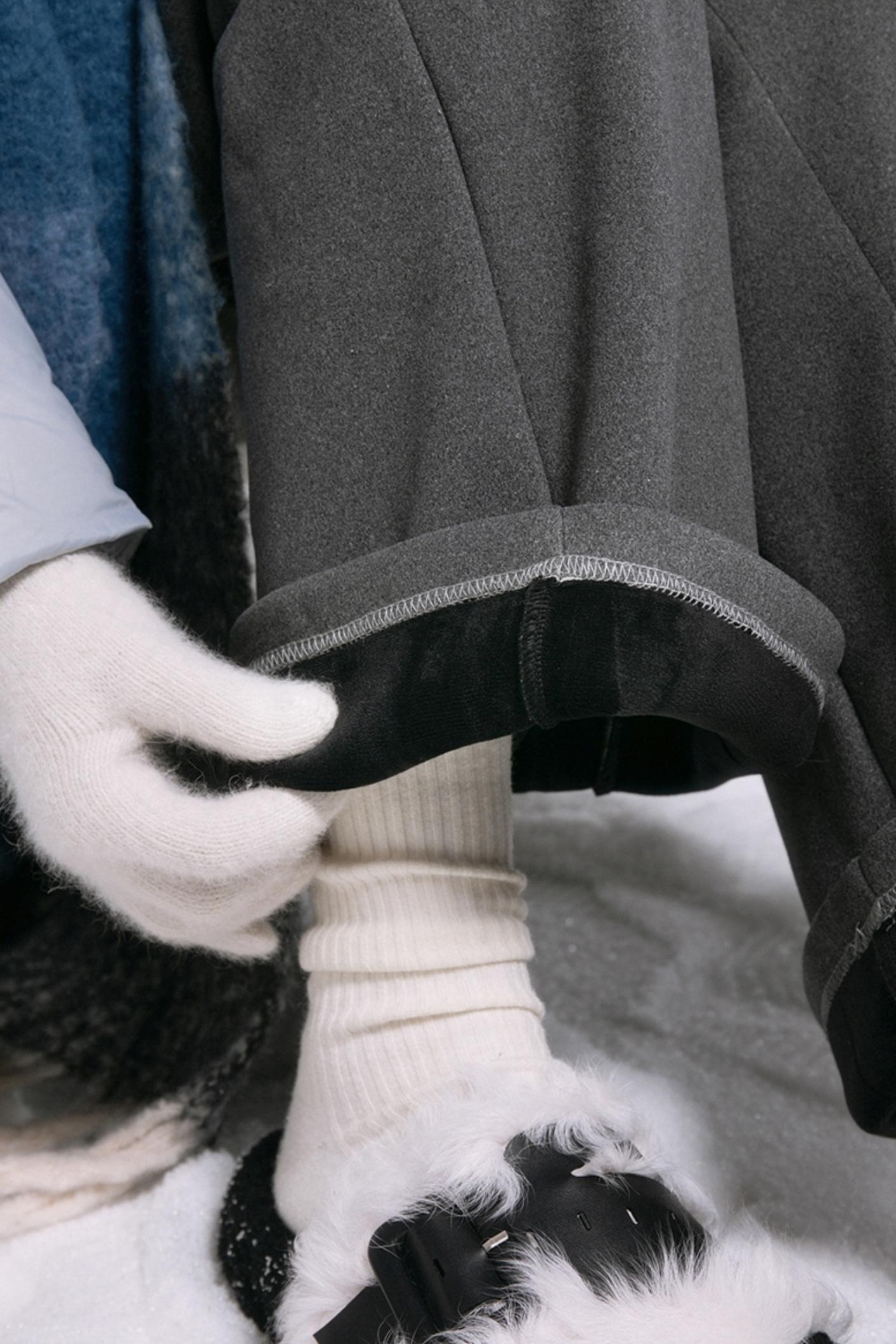 Fleece warme Bootcut-Hosen