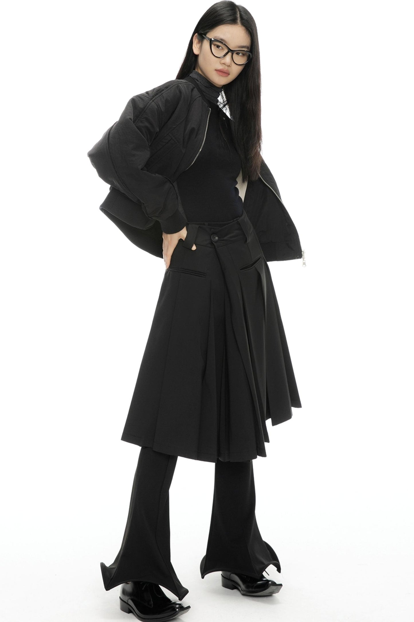 Elegante Peplum-Midi-Rock