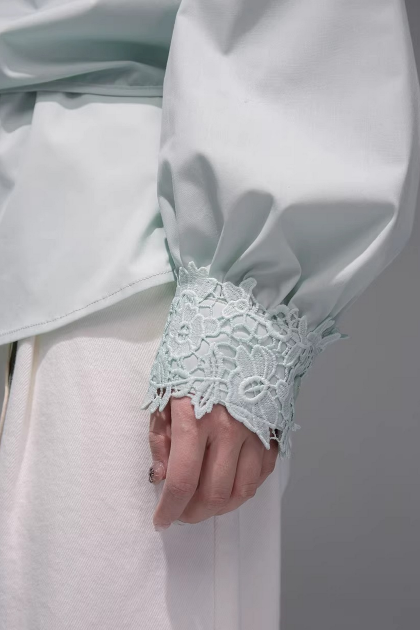 Oxygen Green Deconstruction Blouse
