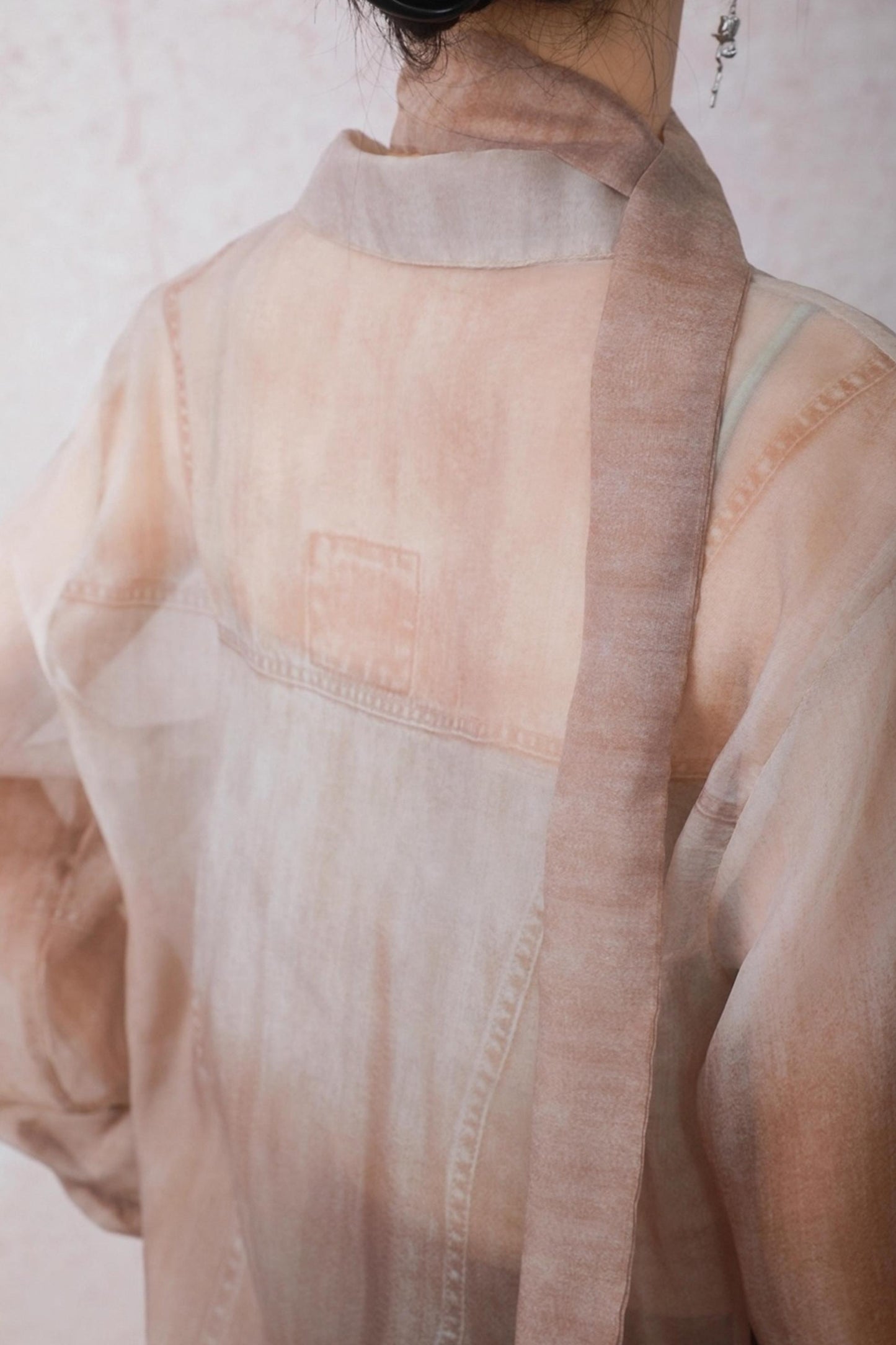 Autumn Apricot Imitation Denim Shirt