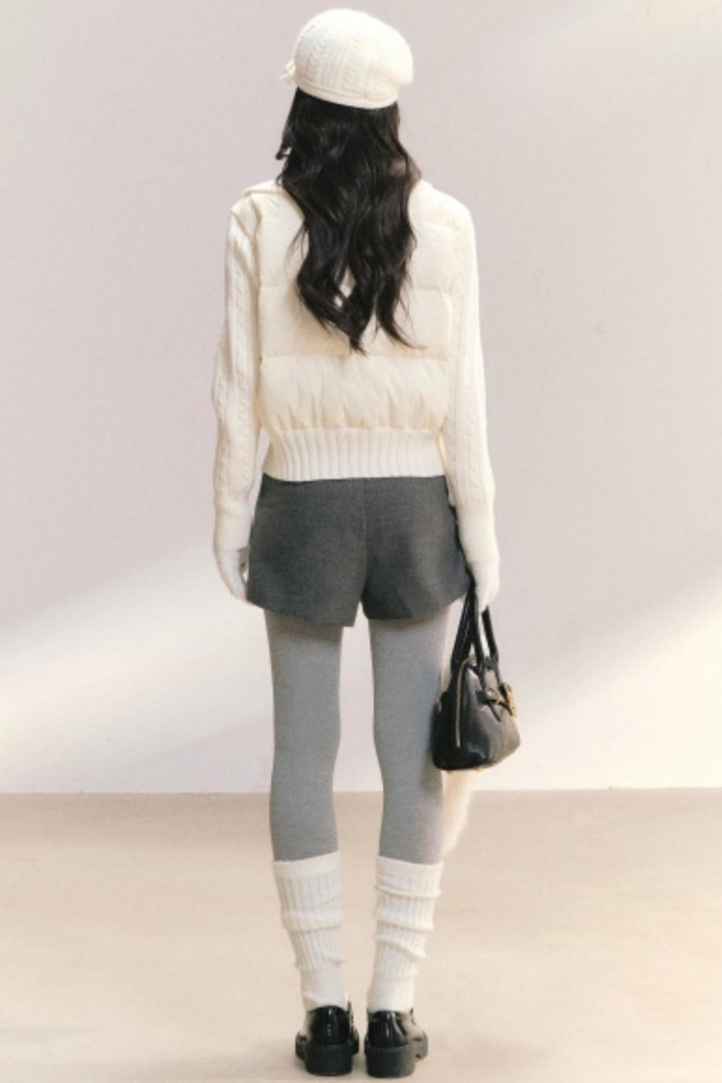 Woolen High-Waisted Shorts