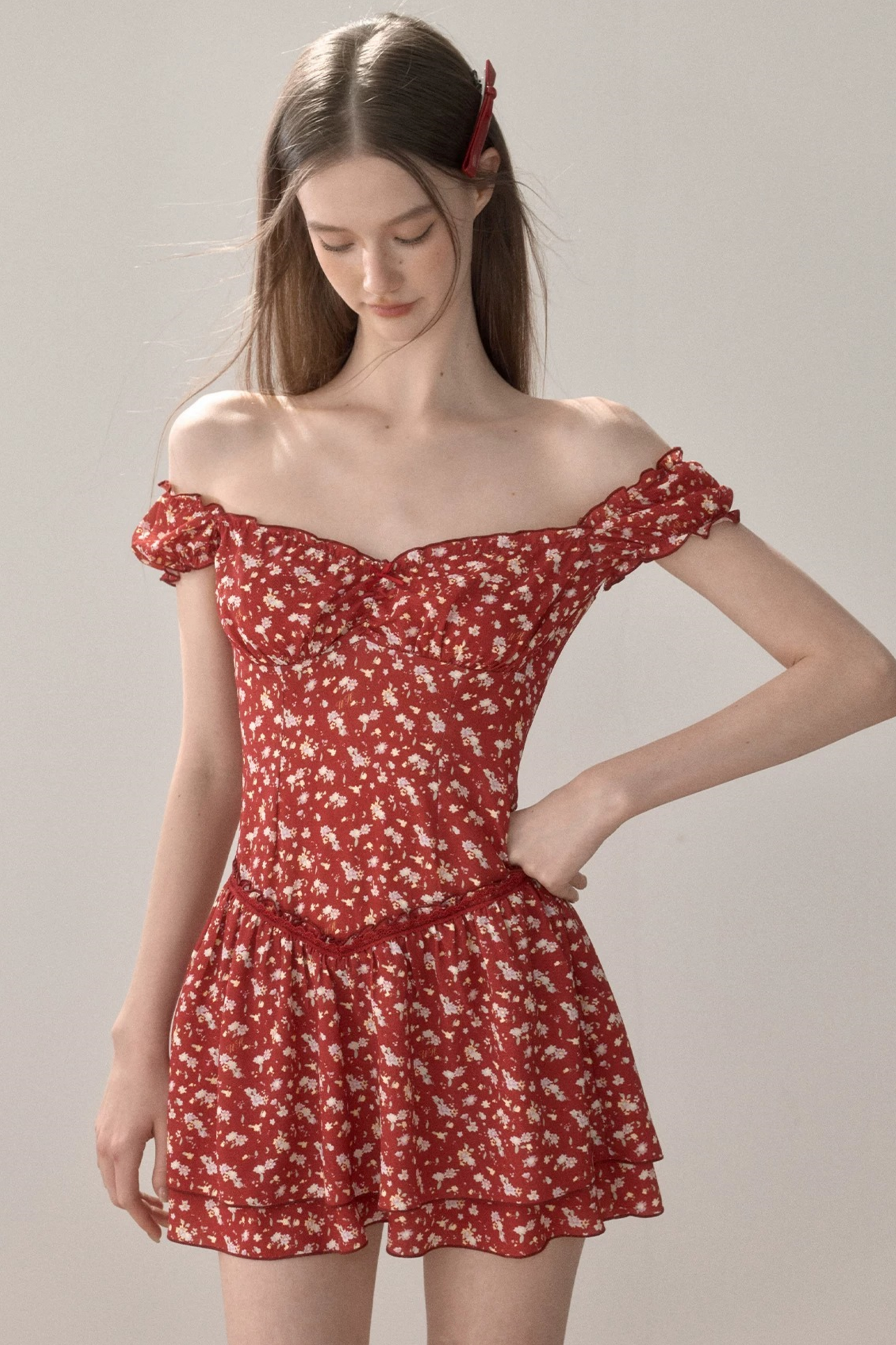 Romantic French Floral Dress