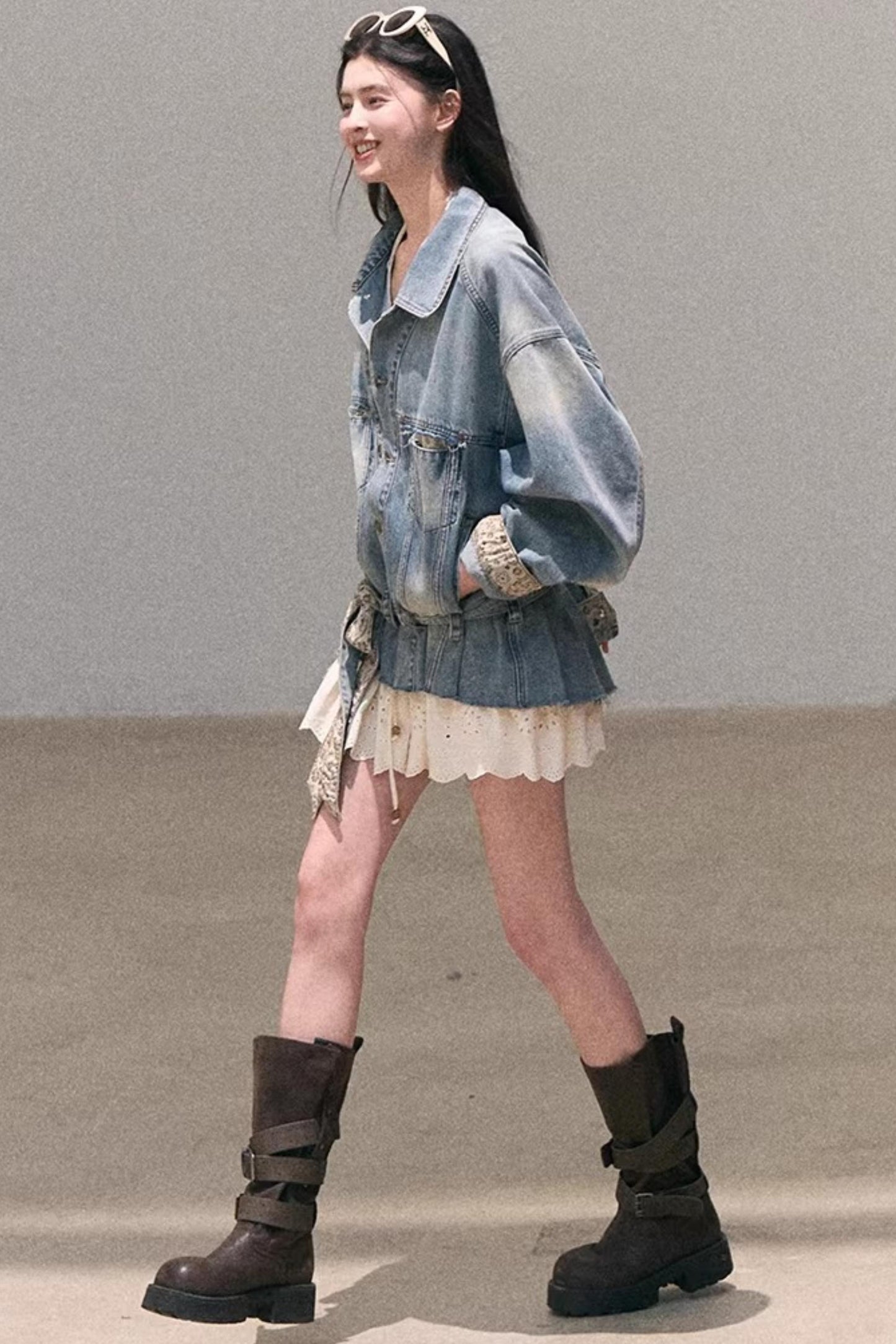 Vintage-Jeansjacke mit Waschung