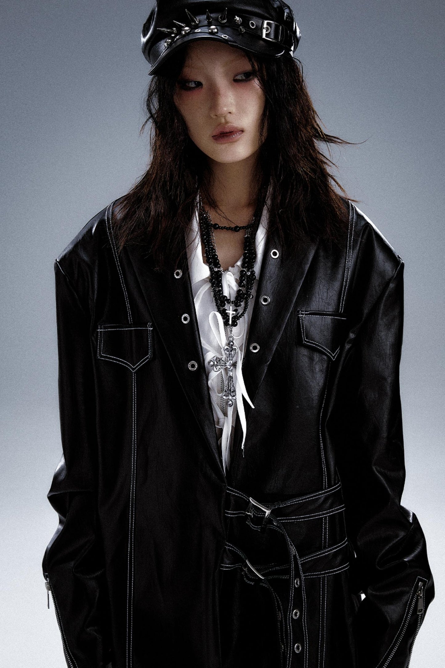 Dark Punk Leather Jacket