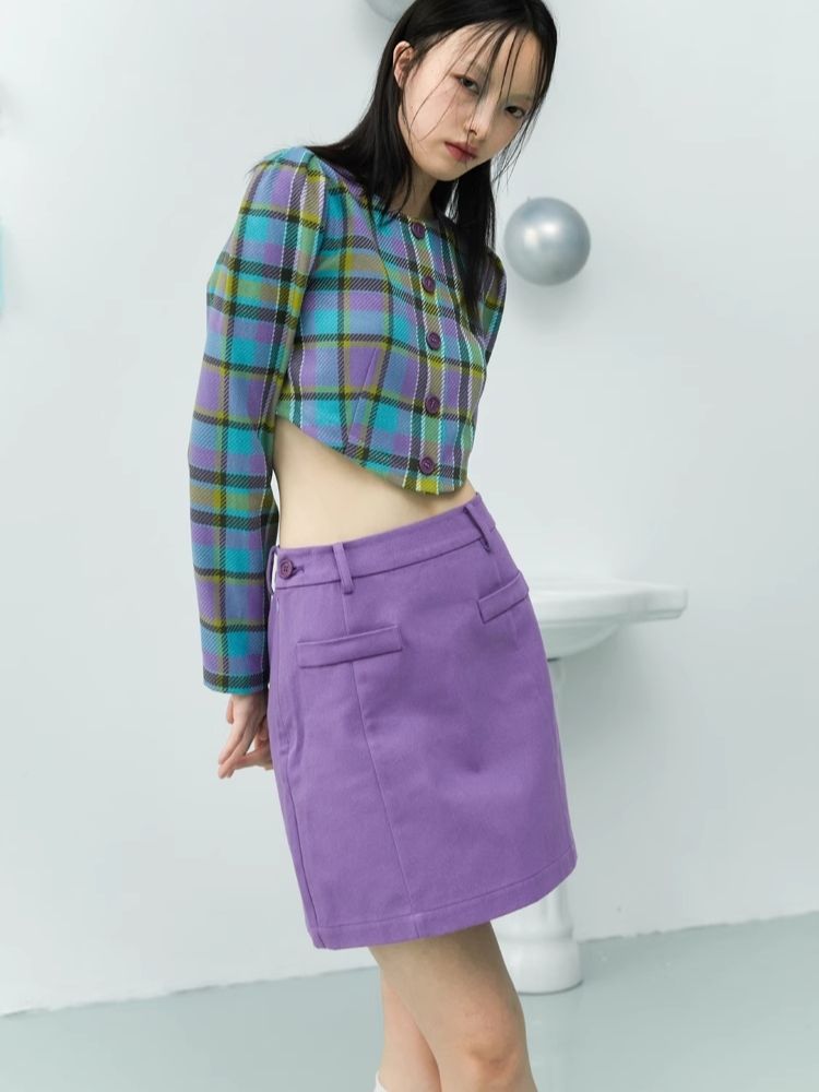 Retro package hip half skirt