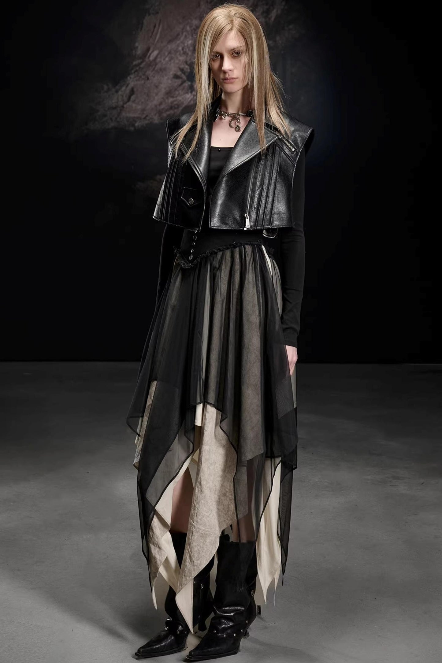 Boxy Slim-Fit Leather Vest