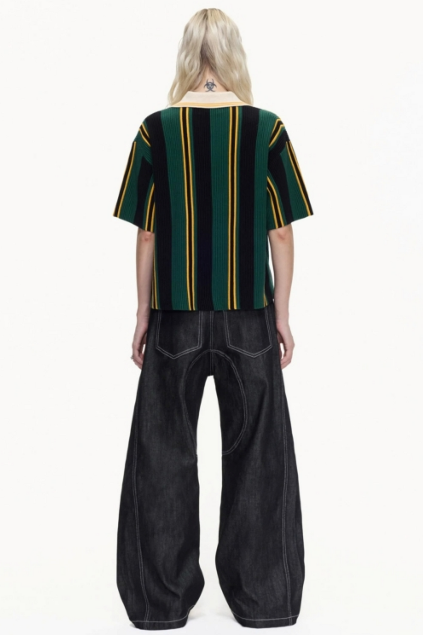 Retro Knitted Polo Top