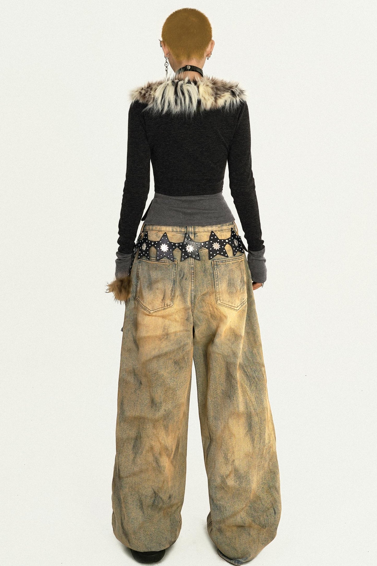 Leopard Print Fur Knitted Top