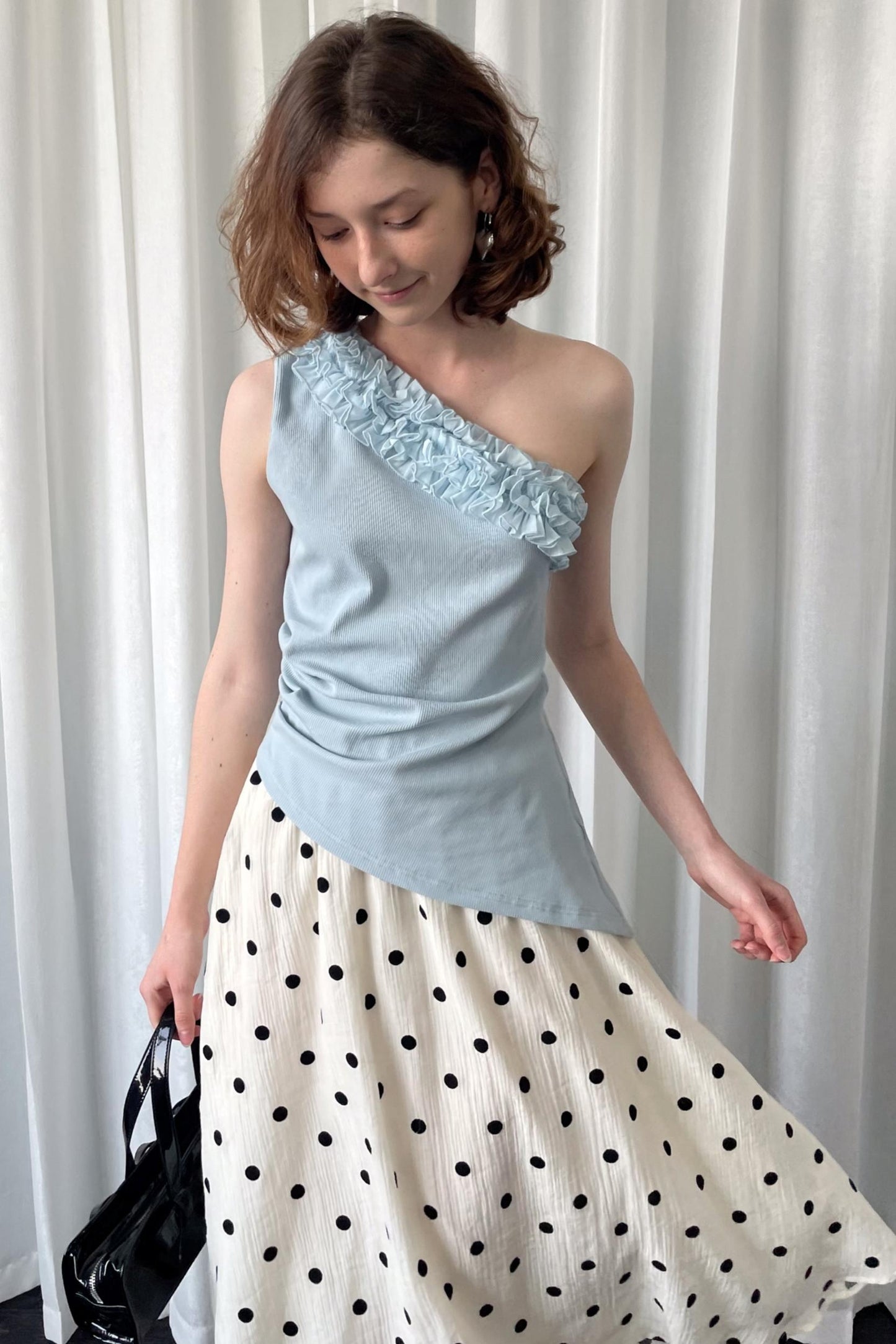 Polka Dot Beige Skirt