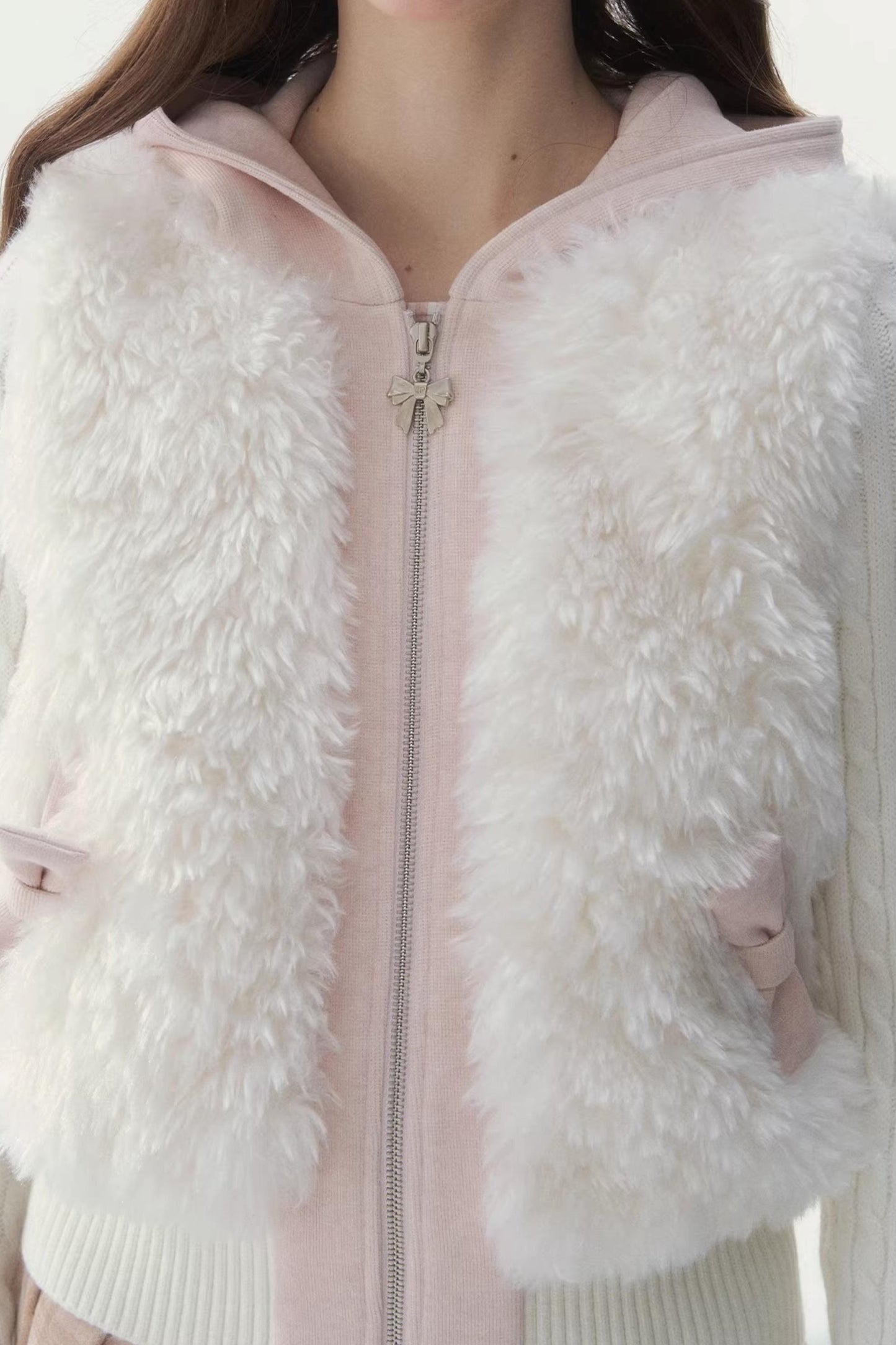 Eco-Friendly Fur Patchwork Jacket