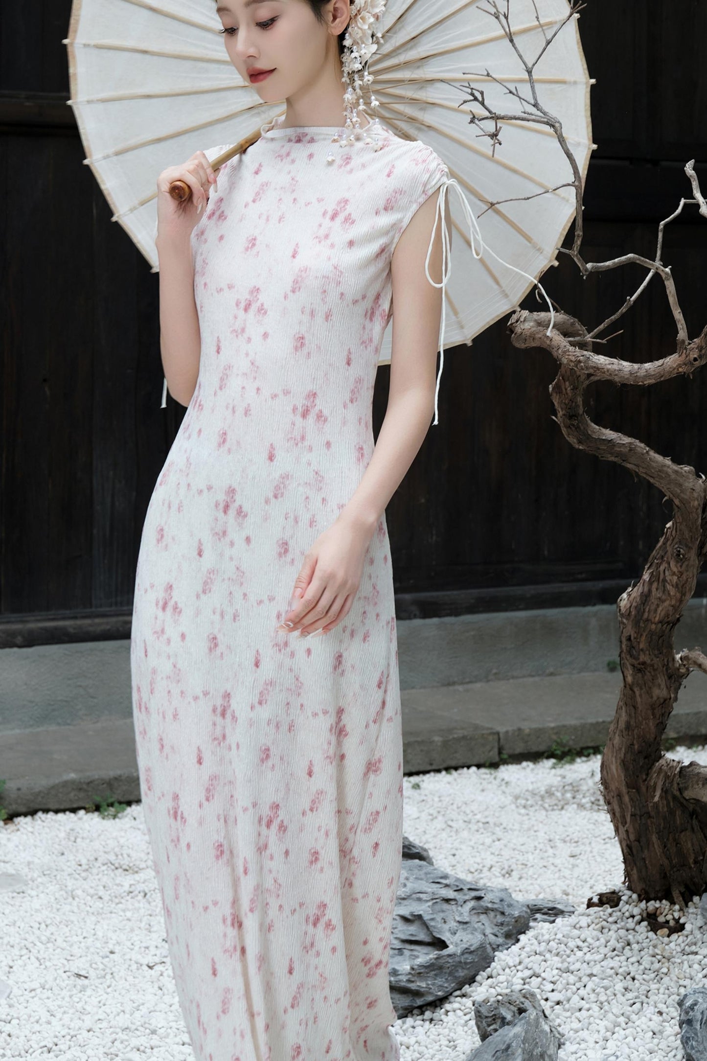 Vintage Plum Blossom Dress