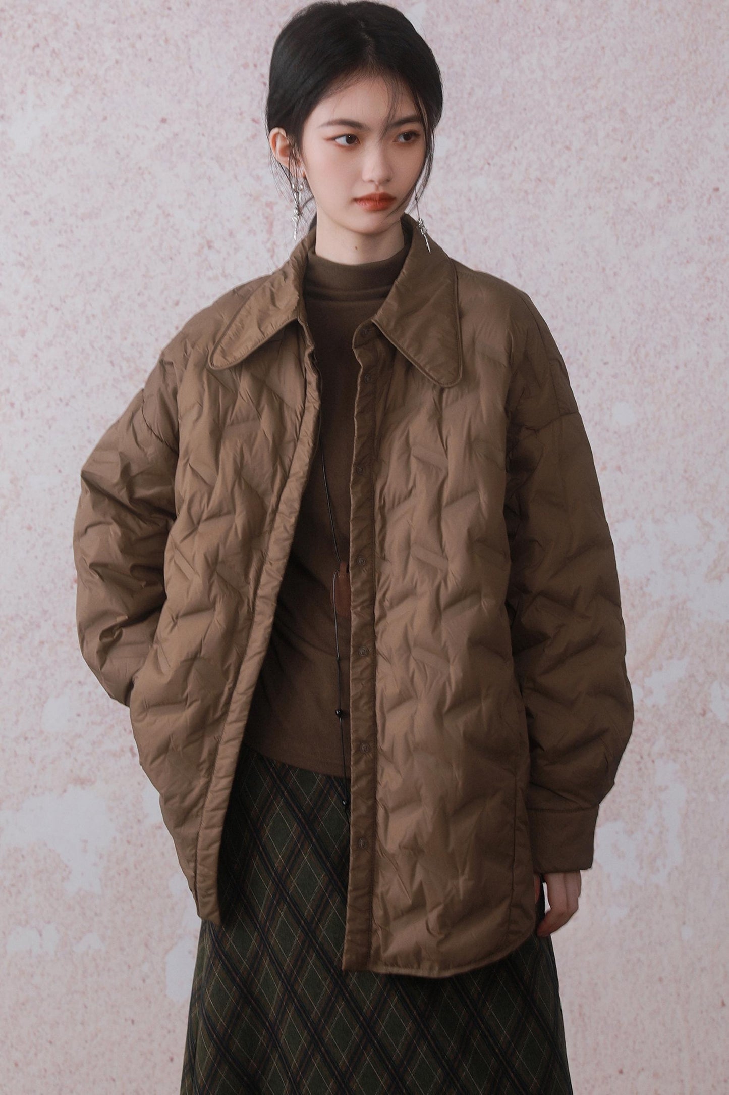 하프 터틀넥 피부 친화적인 슬림 탑