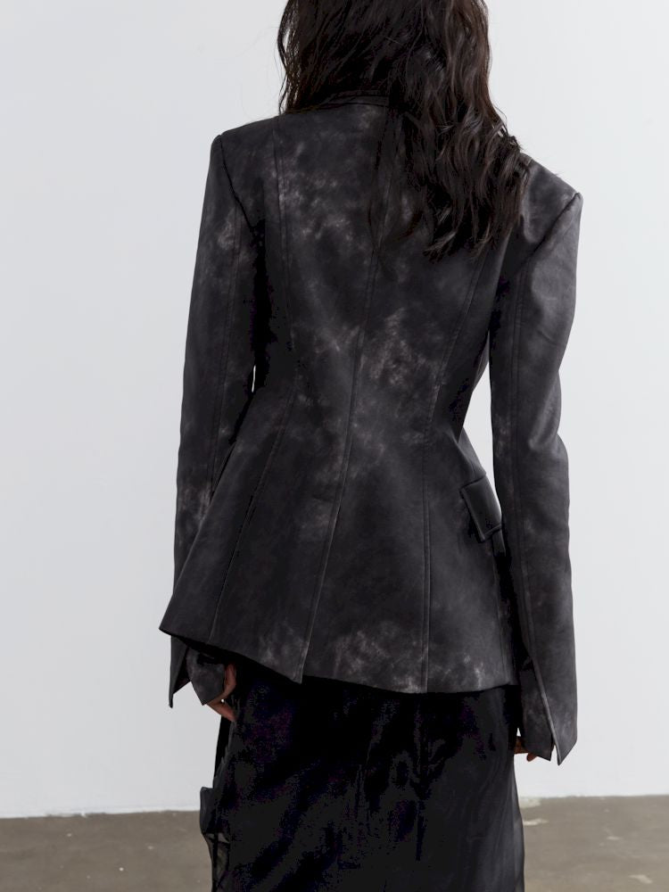 가짜 투피스 슬림 핏 블레이저