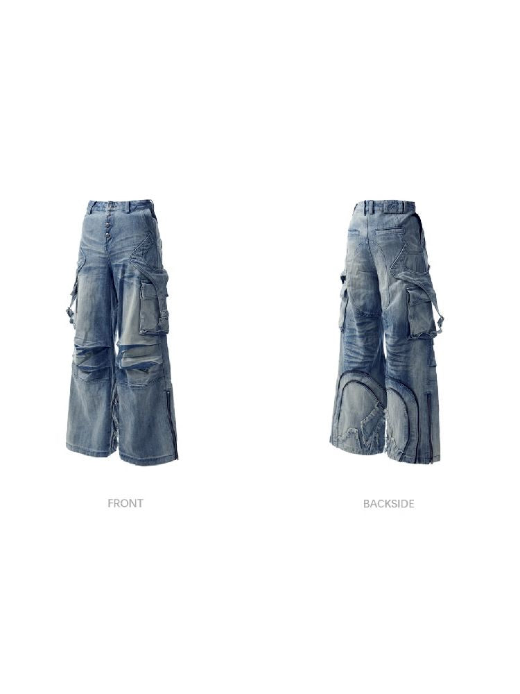 Faltenweite Jeans